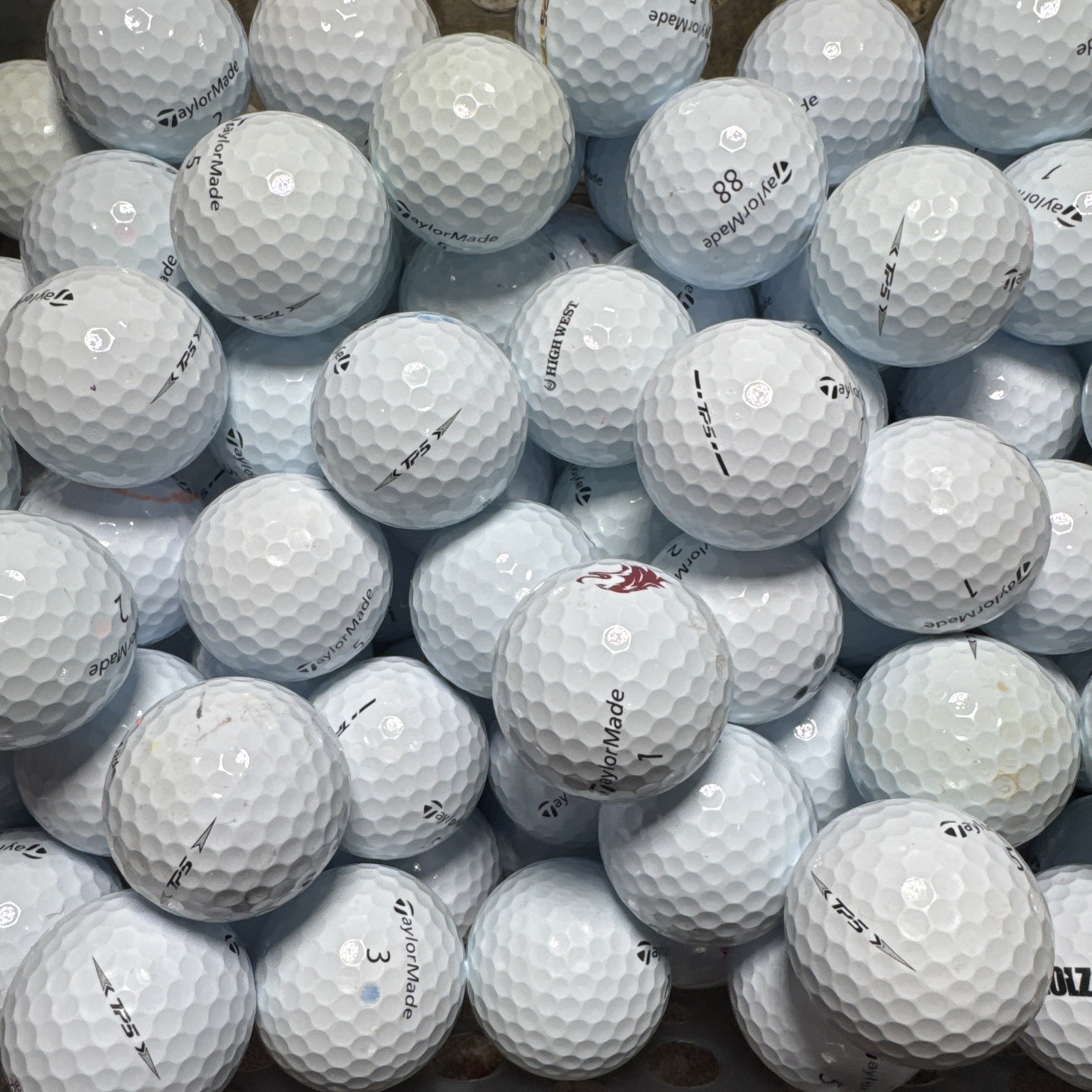 100 TaylorMade TP5 AAA Used Golf Balls 3A - Good condition In Mesh Bag TP5 100 TaylorMade TP5 AAA Used Golf Balls 3A - Good condition In Mesh Bag TP5
