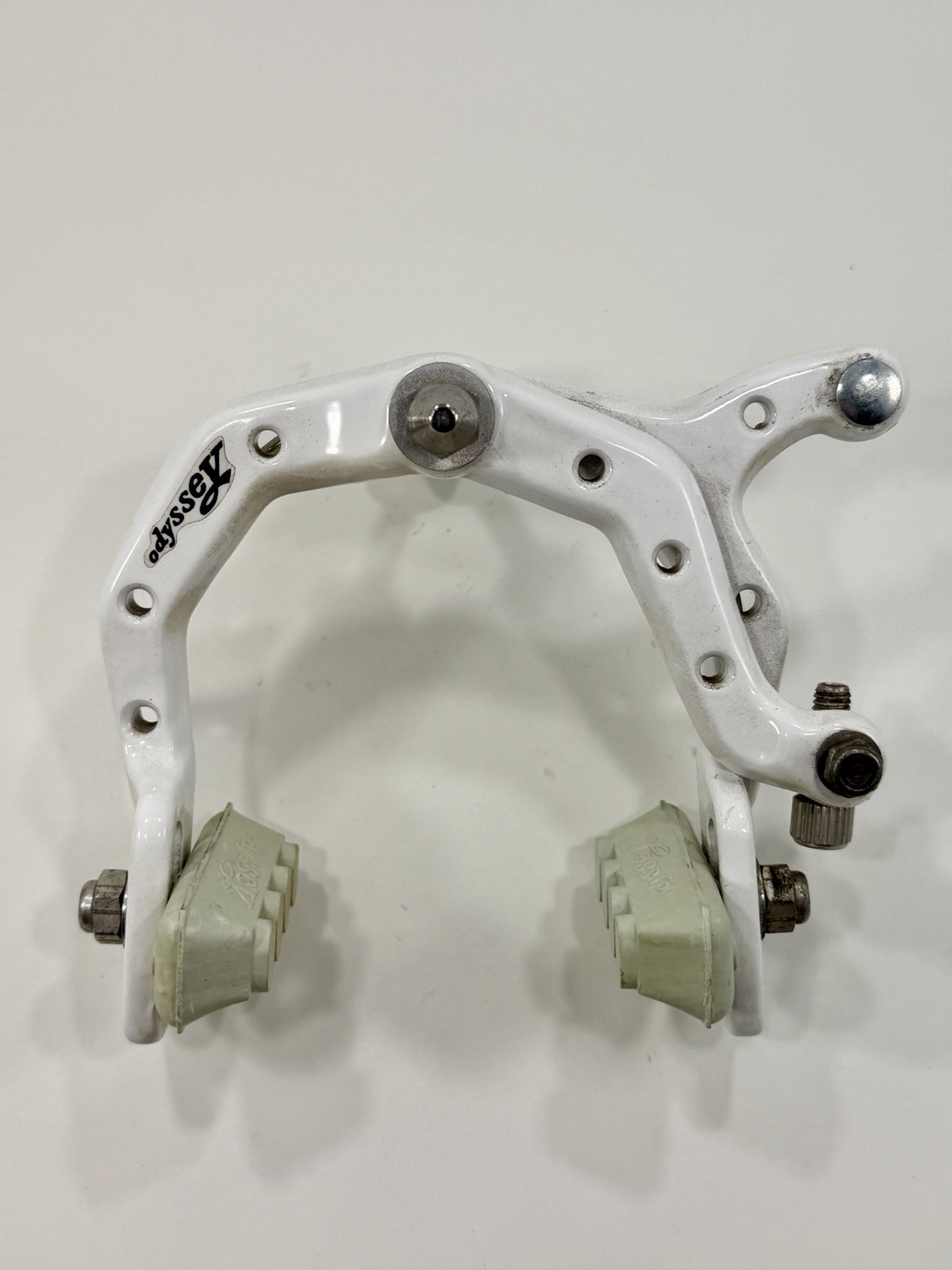 1985 Odyssey System 2000 FS Front Brake Restored White Old School BMX Vintage GT