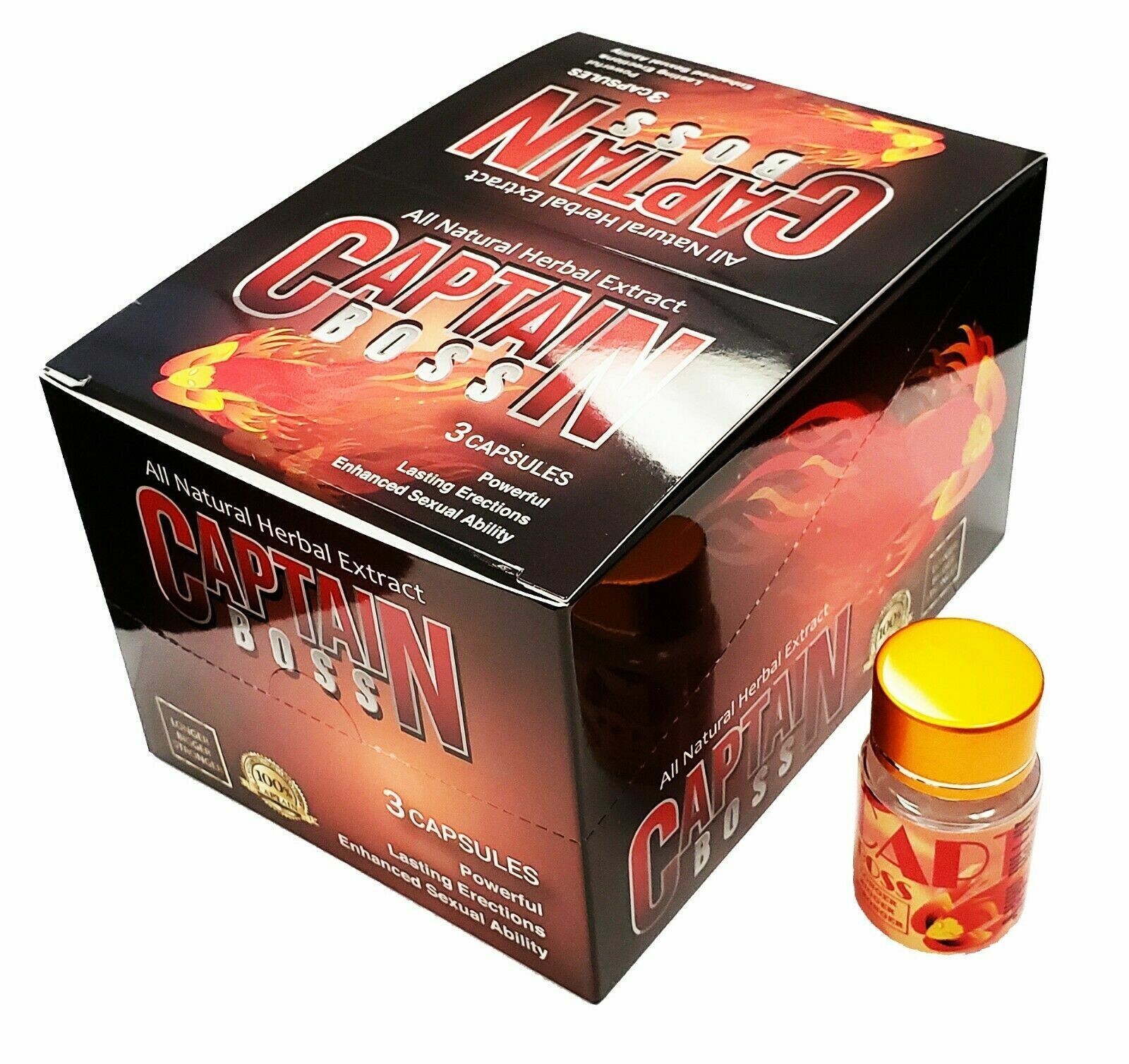 Captain Boss 12 Bottles  3 pills in a Bottle Male Sexual Enhancement Pill Longer