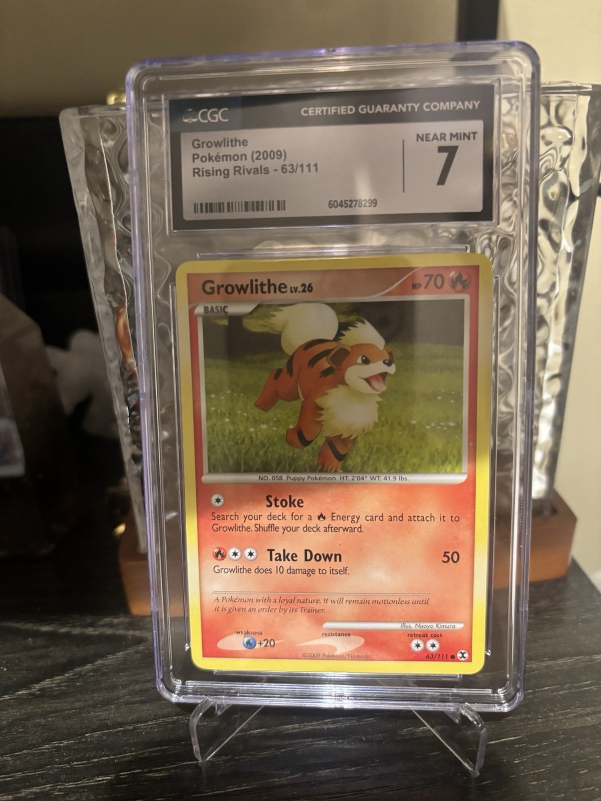 Pokemon Growlithe 63/111 Rising Rivals Regular EN 2009 CGC 7 Graded Pokemon Growlithe 63/111 Rising Rivals Regular EN 2009 CGC 7 Graded