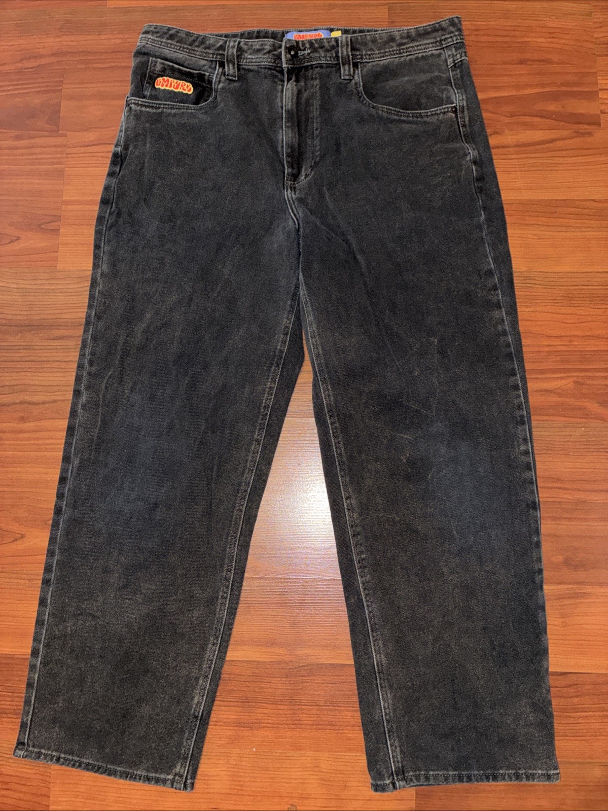 Empyre Men’s Denim Jeans Black Rust 34X30 Baggy Fit Embroidered Logo Skater Empyre Men’s Denim Jeans Black Rust 34X30 Baggy Fit Embroidered Logo Skater
