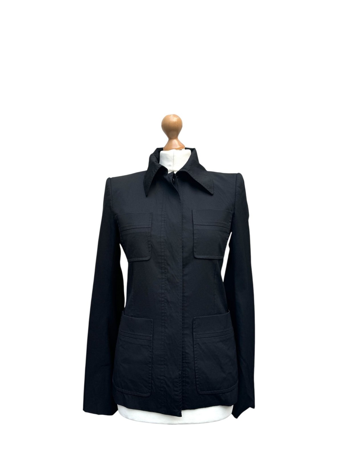Yves Saint Laurent FW 2007 Black Safari-Inspired Jacket Size 38 / S to M 