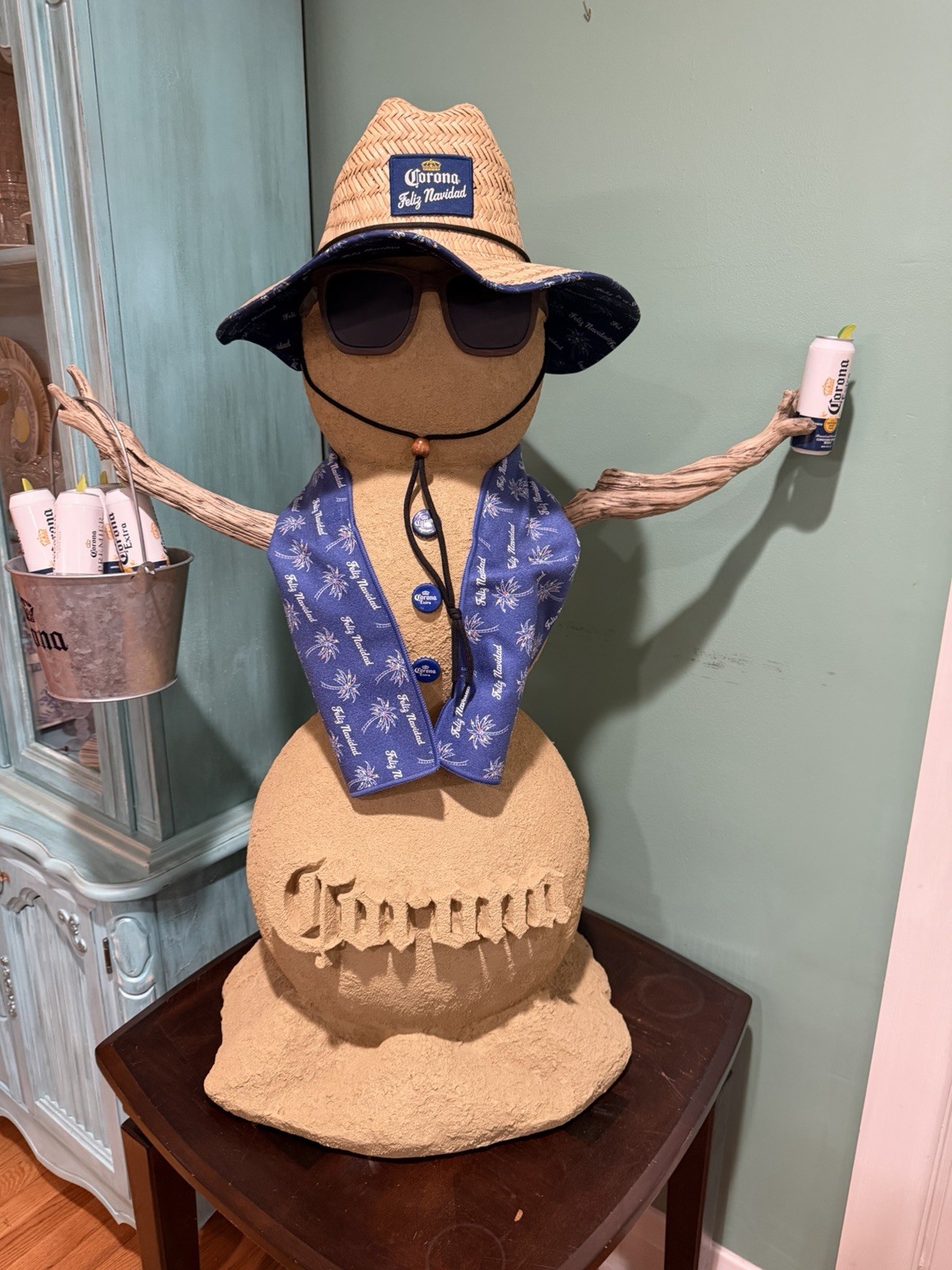 Corona Sand/Snowman collectible. Corona Extra and Corona Premier cans. 3ft tall Corona Sand/Snowman collectible. Corona Extra and Corona Premier cans. 3ft tall