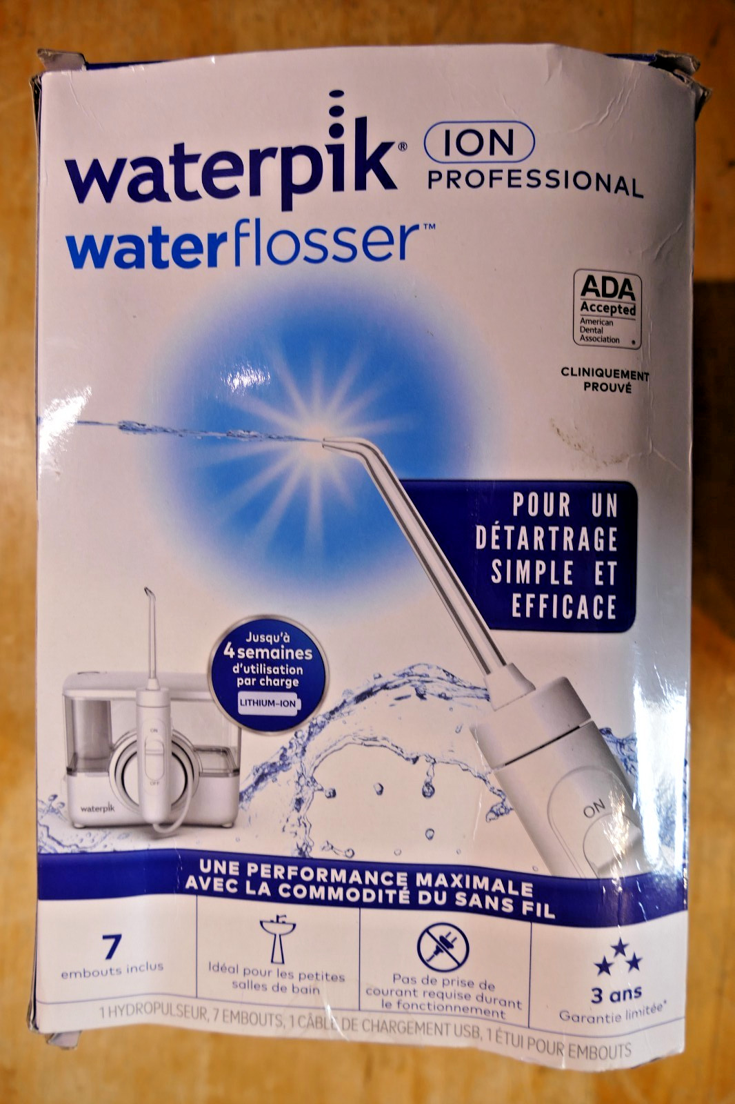 Waterpik Ion Professional Water Flosser, Rechargeable And Portable For Teeth