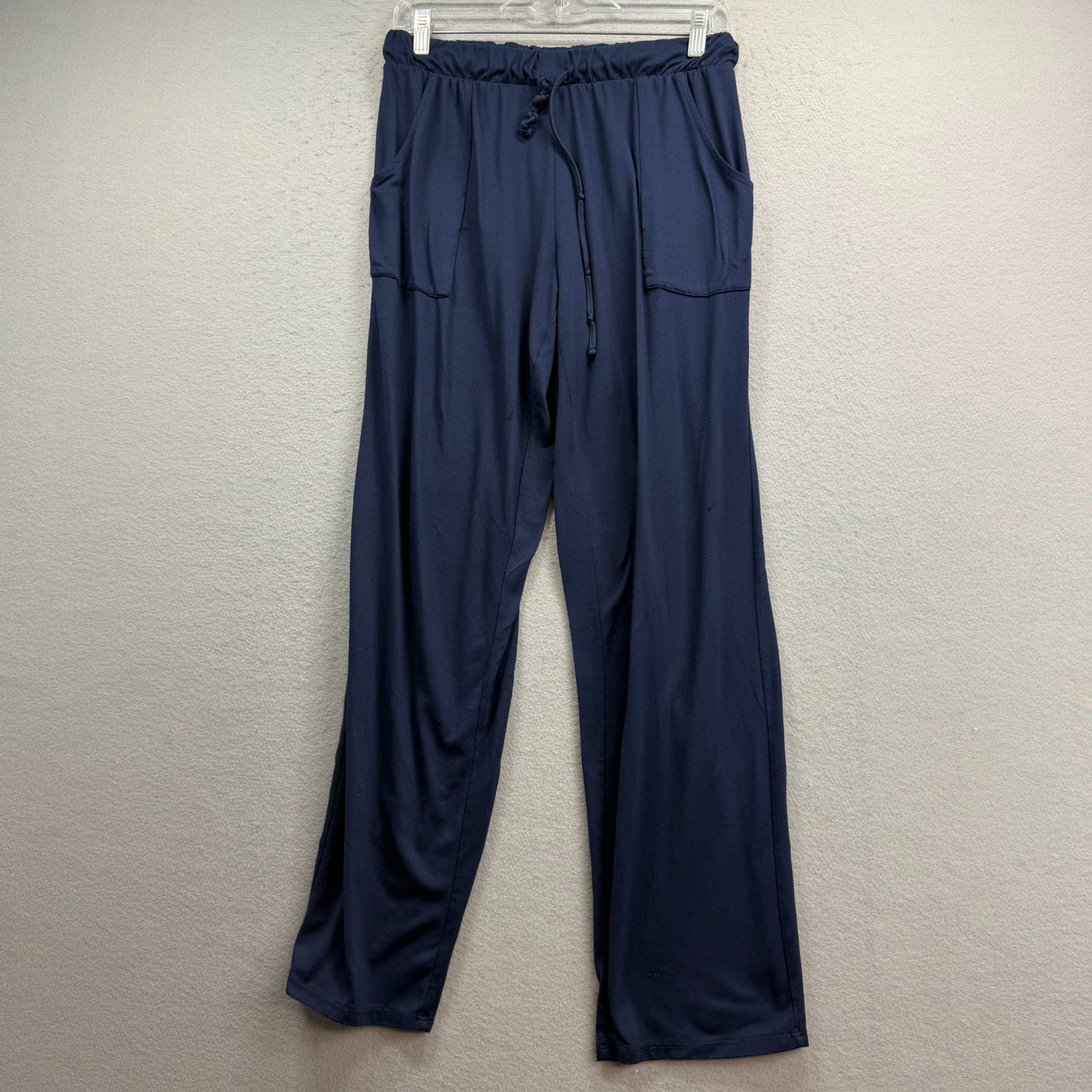 Lululemon Pants Women Medium Blue Lounge Drawstring Patch Pocket Wide Leg Chill