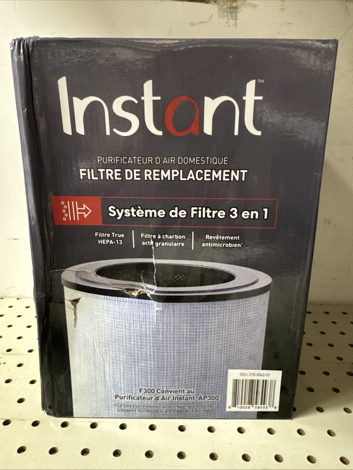 Instant Home Air Purifier Replacement Filter F300 For AP300 (210-0062-01)