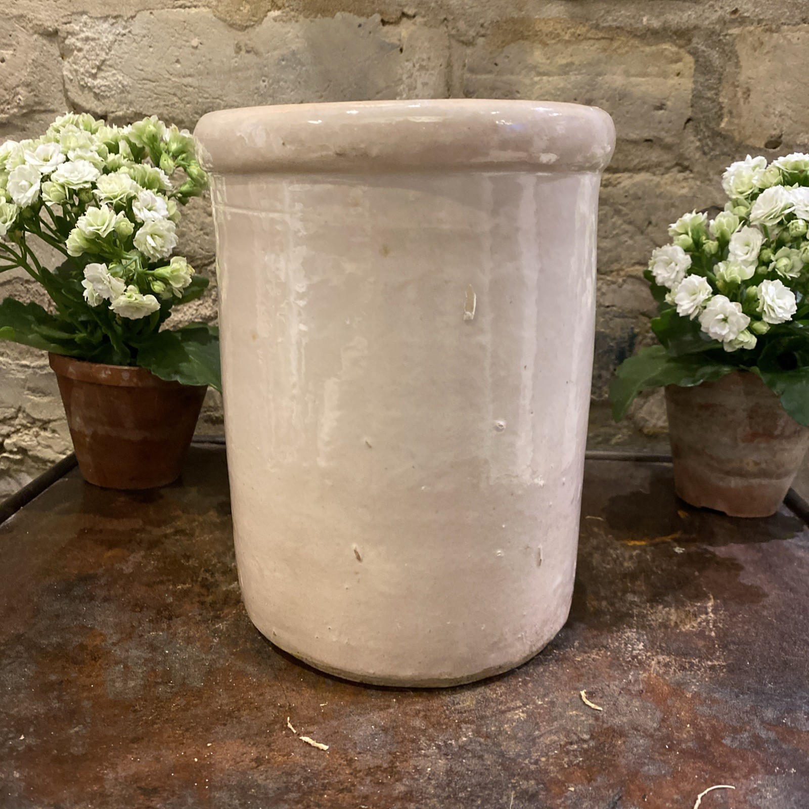 Medium Antique 19th Century Italian Anchovy Pot / Confit, Sardine Jar
