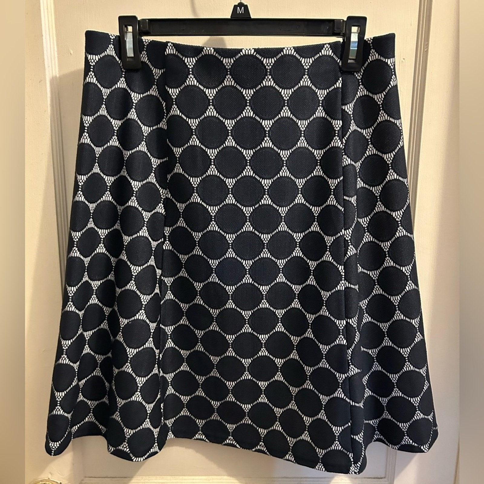 NWT Renee C Maybell Lace Detail Skirt medium navy