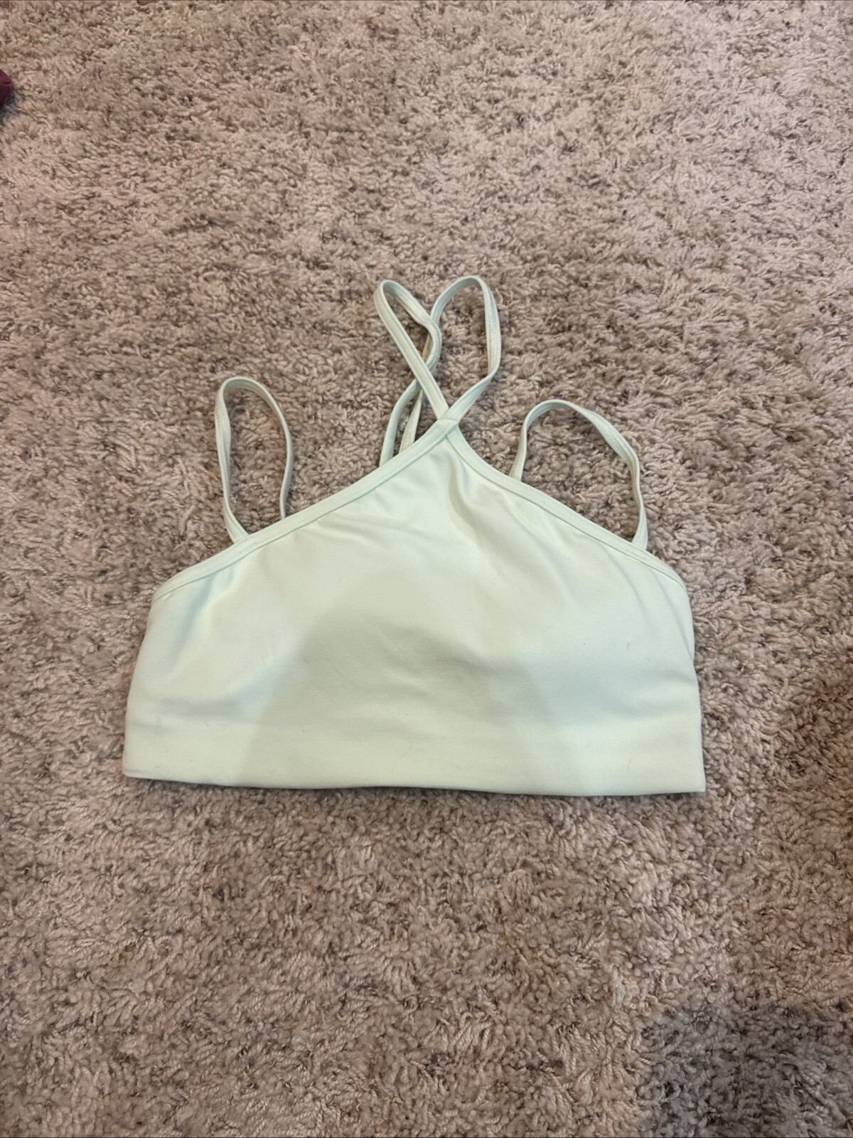 Lululemon  greenish Flow Y straps sports bra. Size A-C. Light support.