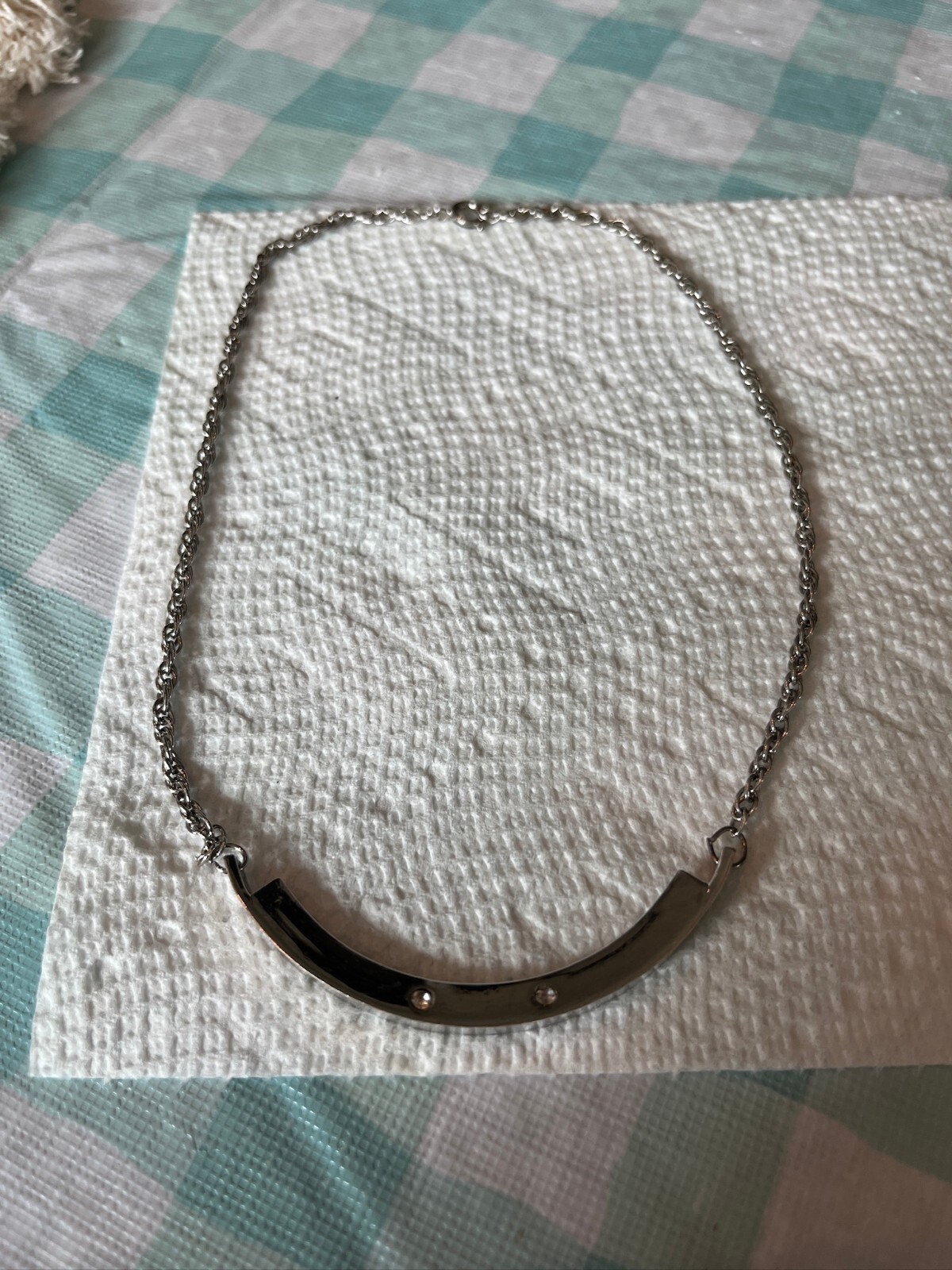 Silver Tone Collar Necklace