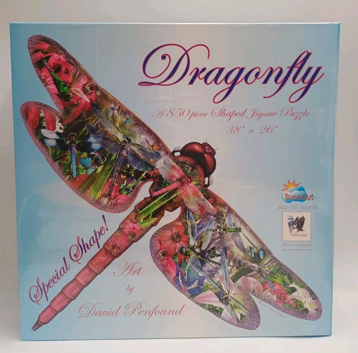SunsOut Dragonfly Shaped Puzzle 850 Piece Jigsaw Puzzle 38\ SunsOut Dragonfly Shaped Puzzle 850 Piece Jigsaw Puzzle 38\