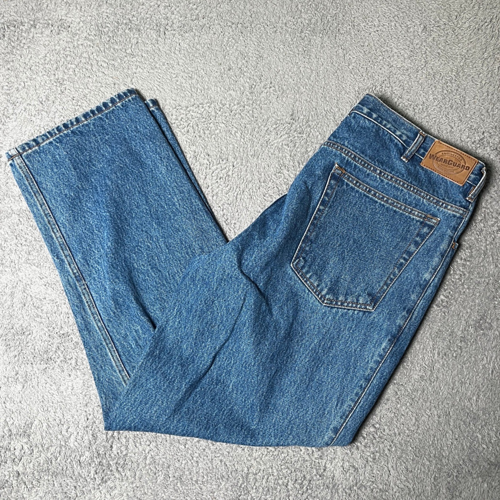 WearGuard Mens 36x30 Classic Fit Denim Jeans Blue Straight Leg Workwear 217
