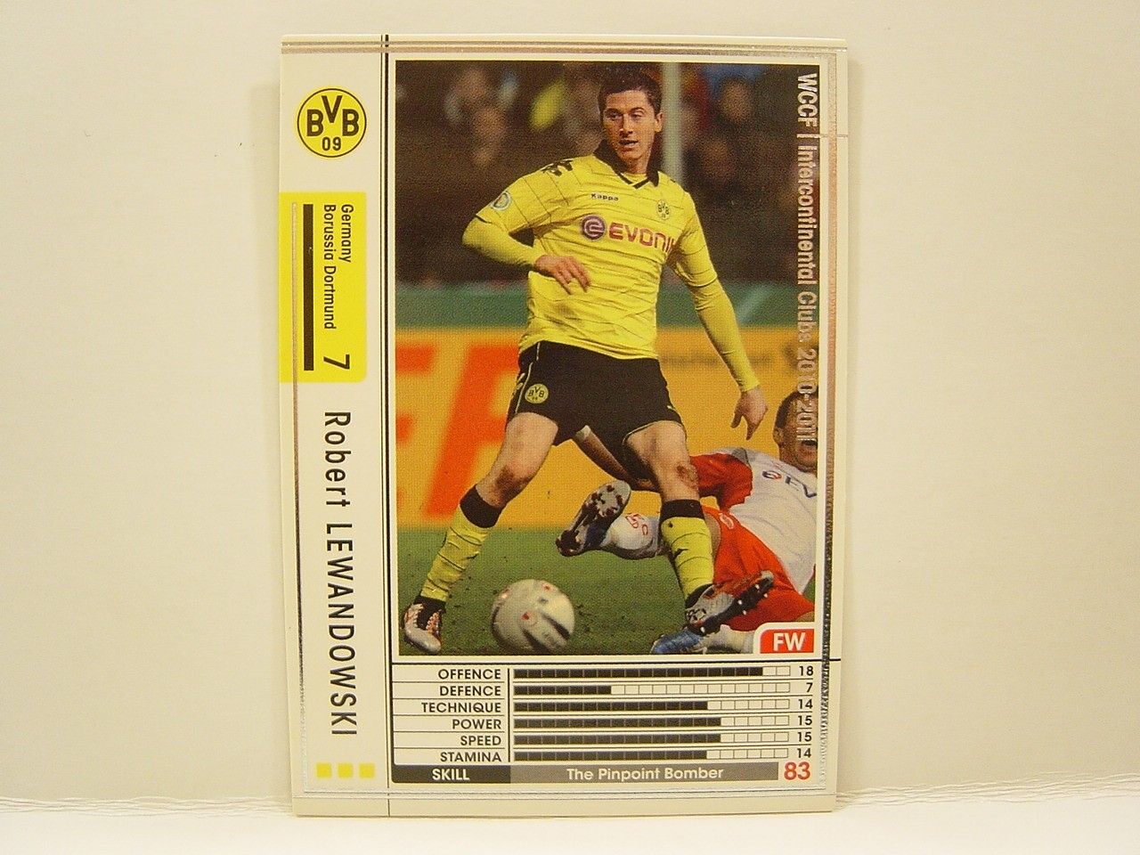 Panini WCCF 2010-11 Robert Lewandowski 1988 Poland　No.7 BVB Dortmund Rookie Card
