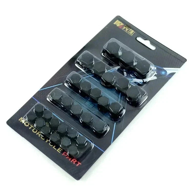 30pcs Motorcycle Screw Cap Cover Set Bolt Nut Head Covers Decoration Kit - NEW*