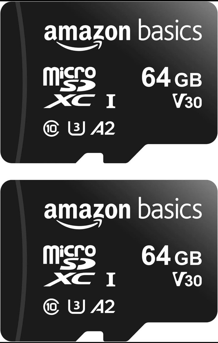 Amazon Basics LSMICRO64GU3D 64GB MicroSDXC Memory Card w/Full Size Adapter 2 Pcs Amazon Basics LSMICRO64GU3D 64GB MicroSDXC Memory Card w/Full Size Adapter 2 Pcs