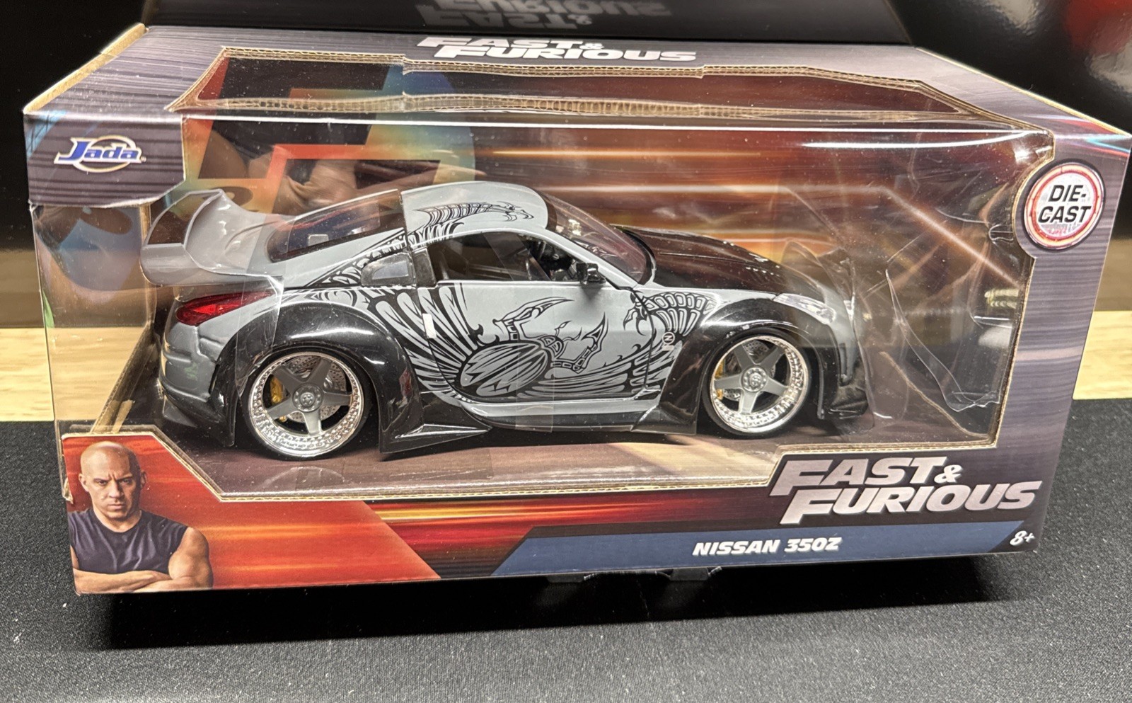 Jada Toys Fast & Furious 2003 DK’s Nissan 350Z 1:24 Diecast Car Gray/Black New Jada Toys Fast & Furious 2003 DK’s Nissan 350Z 1:24 Diecast Car Gray/Black New