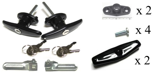 Truck Cap Camper Shell T-Handle Lock Combo Pack with hardware K127, Screw Mount Truck Cap Camper Shell T-Handle Lock Combo Pack with hardware K127, Screw Mount