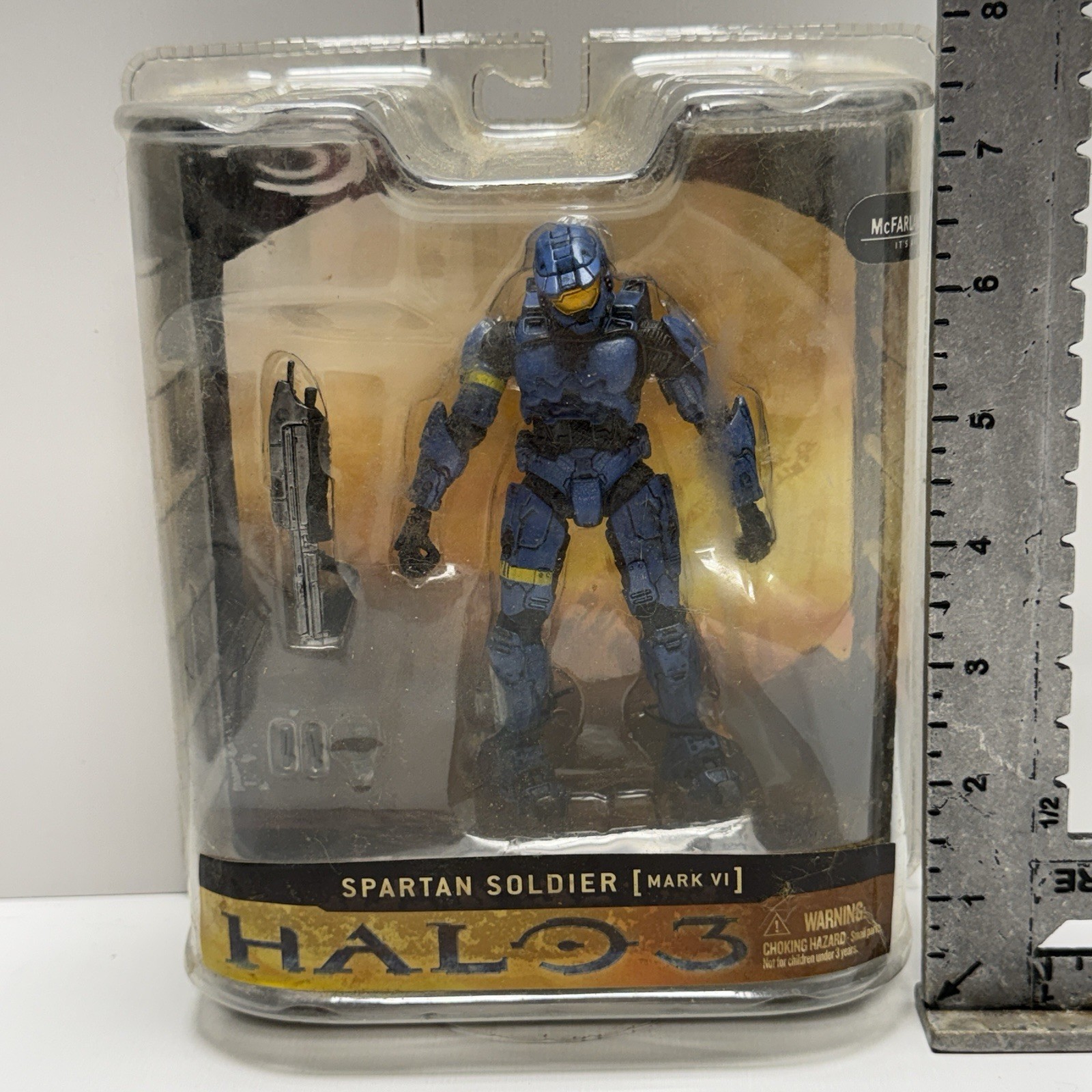 Halo 3 Spartan Soldier CQB Blue Exclusive Series 1 2008 McFarlane Toys NIP Halo 3 Spartan Soldier CQB Blue Exclusive Series 1 2008 McFarlane Toys NIP