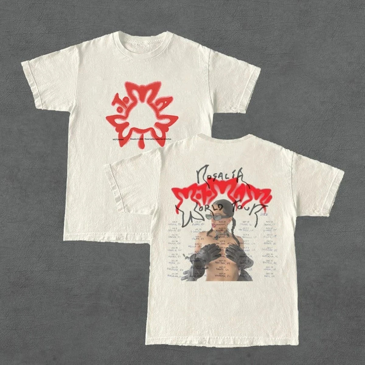 Motomami Tour Rosalia Concert 2 Sides Shirt Unisex White Size S-5XL 1T0182