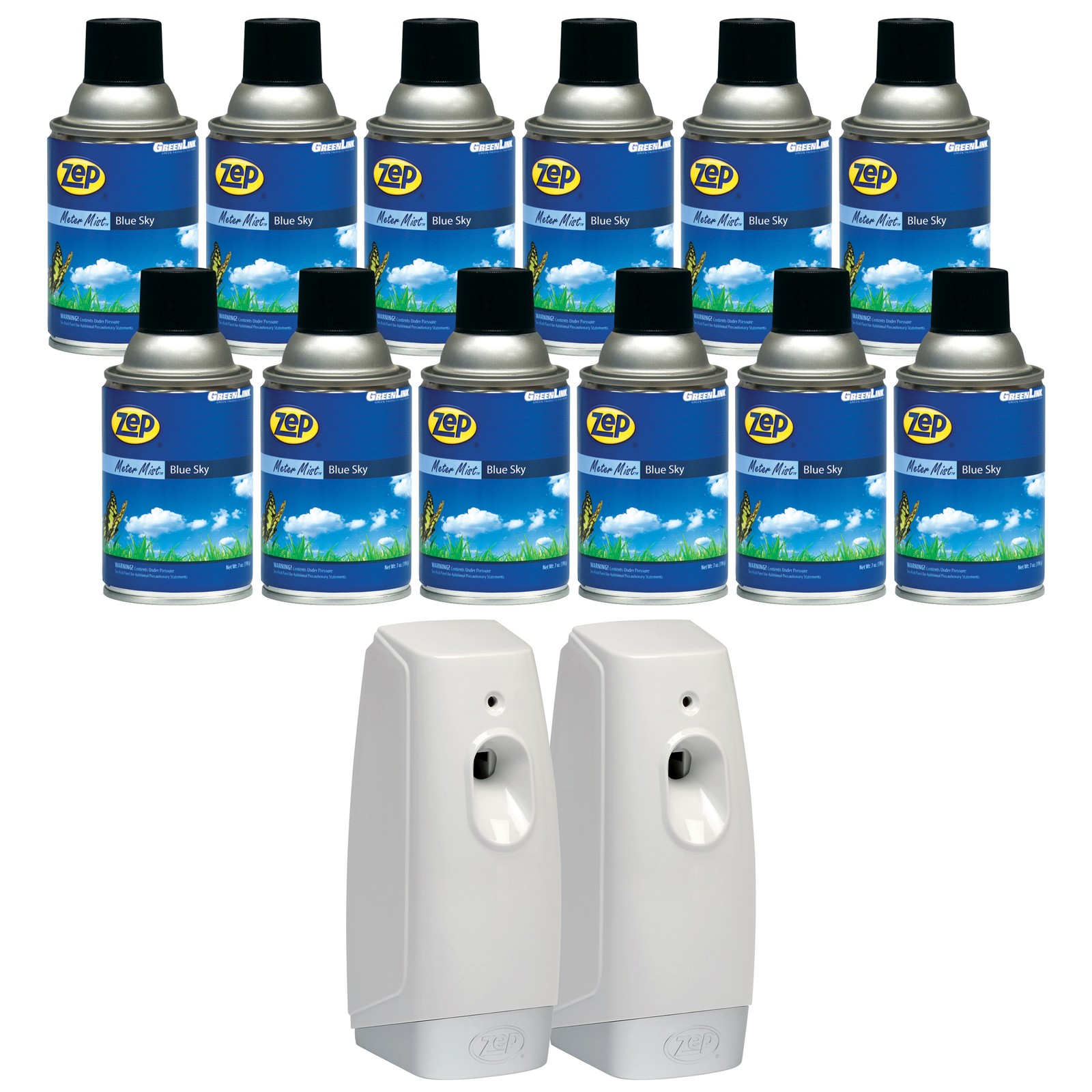 Zep Metered Mist Blue Sky Air Freshener Refill (Case of 12) with Meter Mist 3000