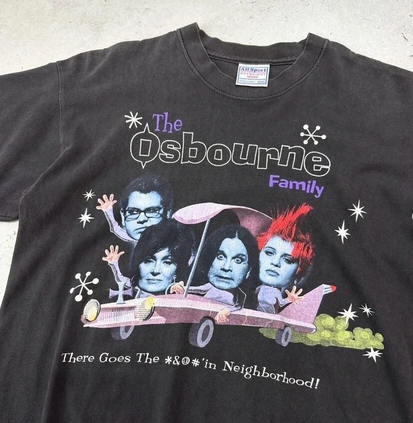 The Osbourne Family Black Short sleeve Remake T shirt Heavy cotton S-5XL
