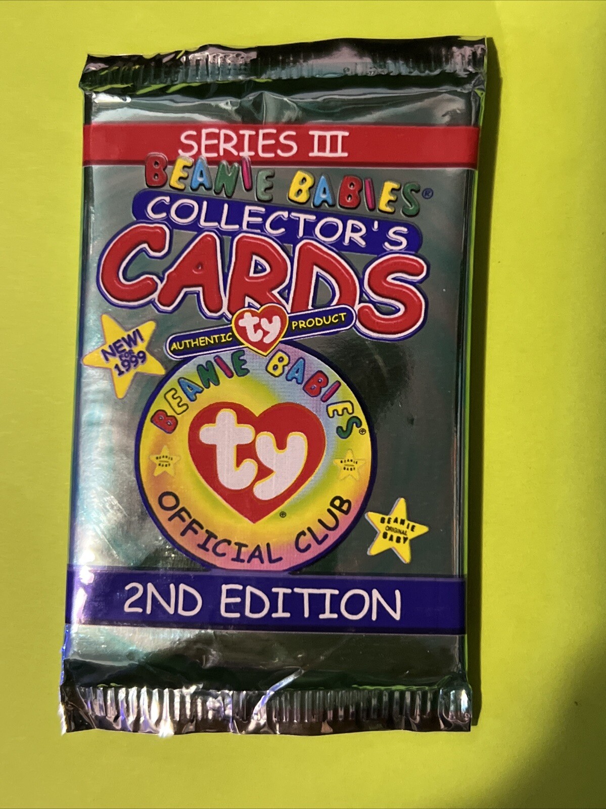 1999 TY BEANIE BABIES SERIES 3 COLLECTOR'S CARD FACTORY SEALED PACK 2ND EDITION