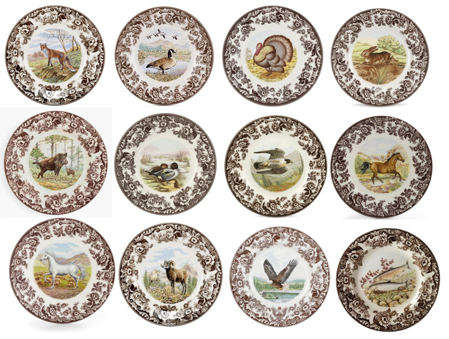 Spode Woodland Set Of 12 Salad plates----style 3757