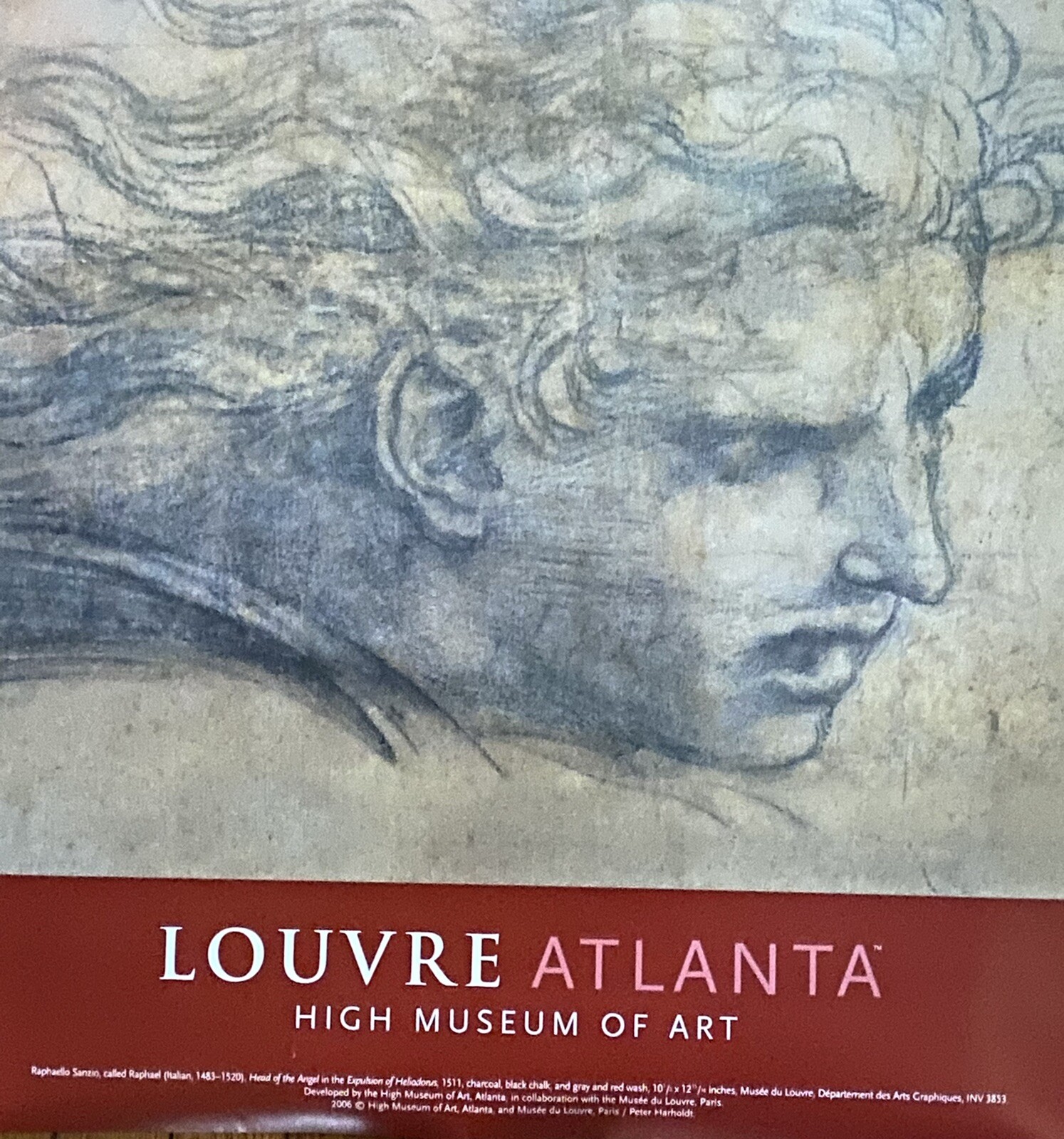 Louvre Atlanta High Museum Art Exhibit Head of an Angel Renaissance Poster 2006