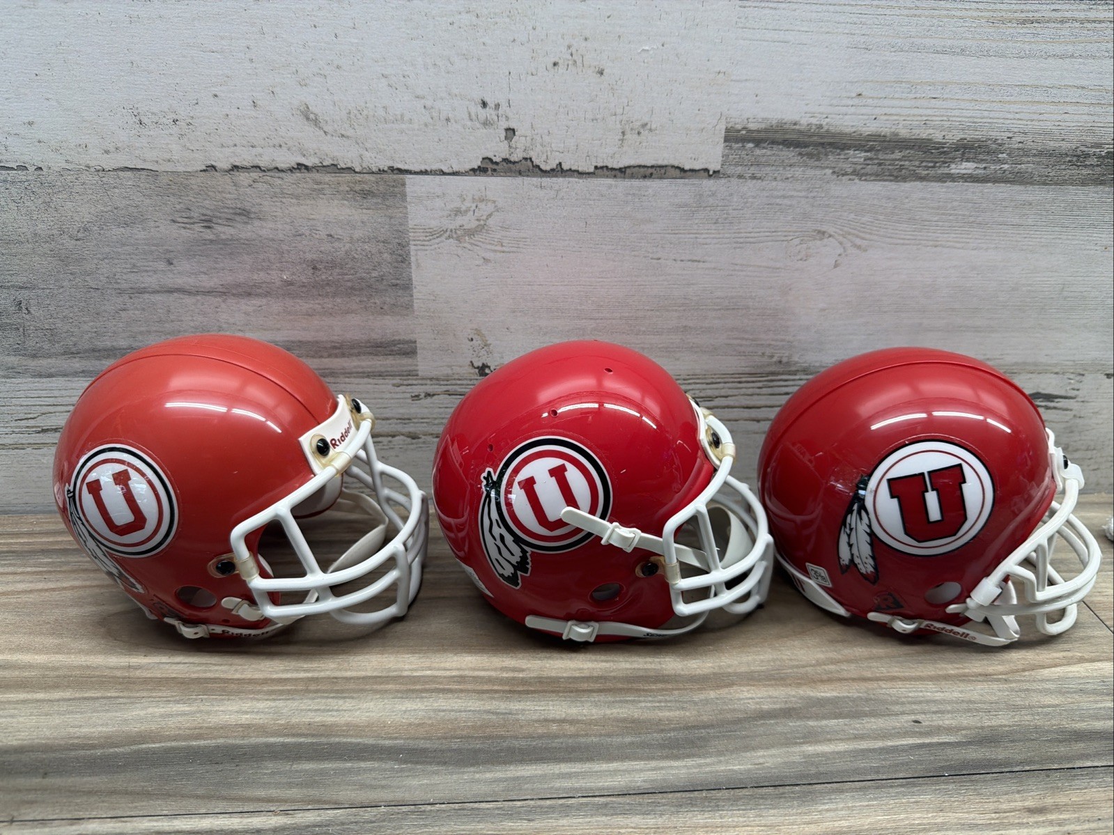 Vintage Utah Utes UTE Mini Helmets Custom Lot Of 3 Vintage Utah Utes UTE Mini Helmets Custom Lot Of 3