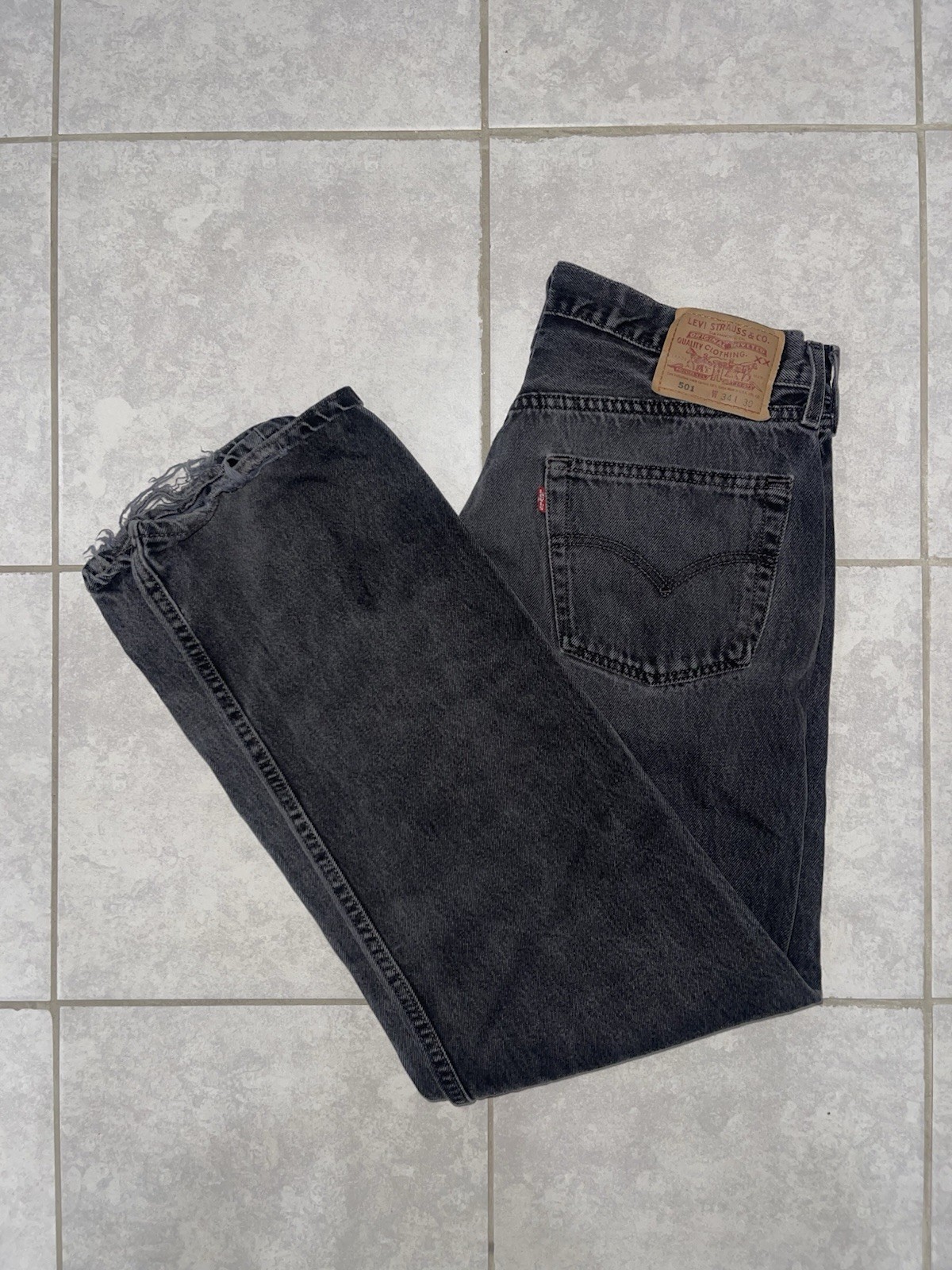 Vintage 90’s Levi’s 501-0660 Black Jeans 34x30 Made USA Y2K Button Fly