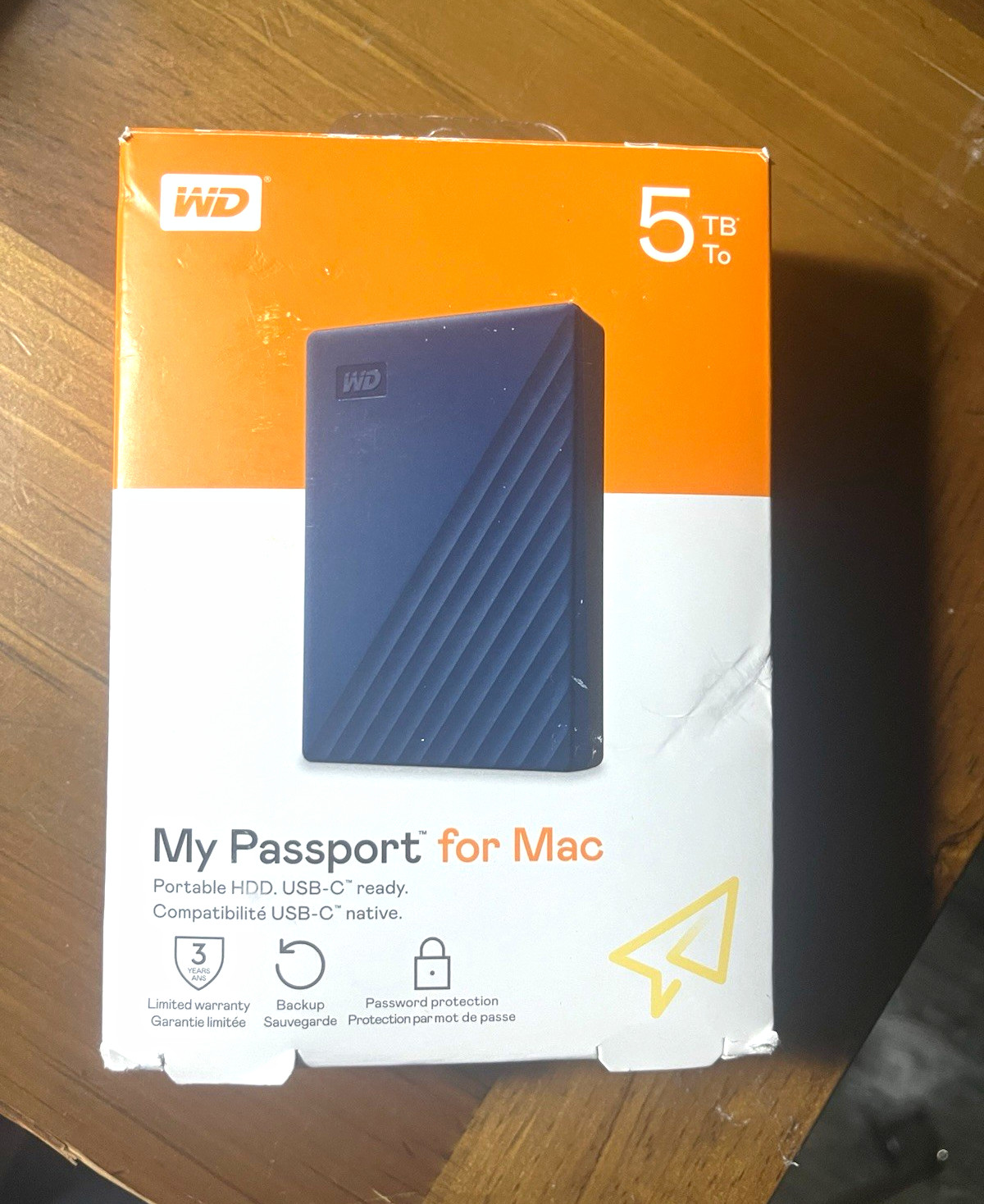 WD My Passport for Mac 5TB USB-C Portable External HDD for Mac Blue WD My Passport for Mac 5TB USB-C Portable External HDD for Mac Blue