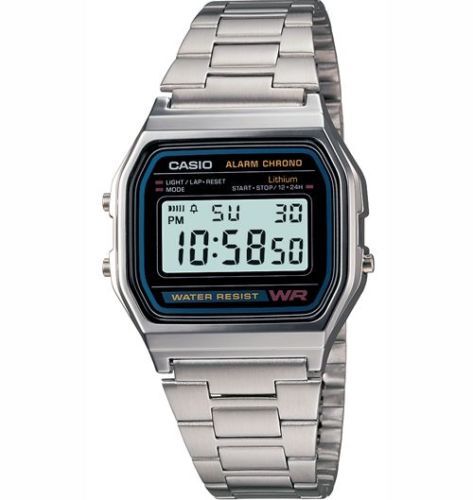 Casio A158WA-1, 7 Year Battery Classic Chronograph Watch, Alarm, Date, NEW Casio A158WA-1, 7 Year Battery Classic Chronograph Watch, Alarm, Date, NEW