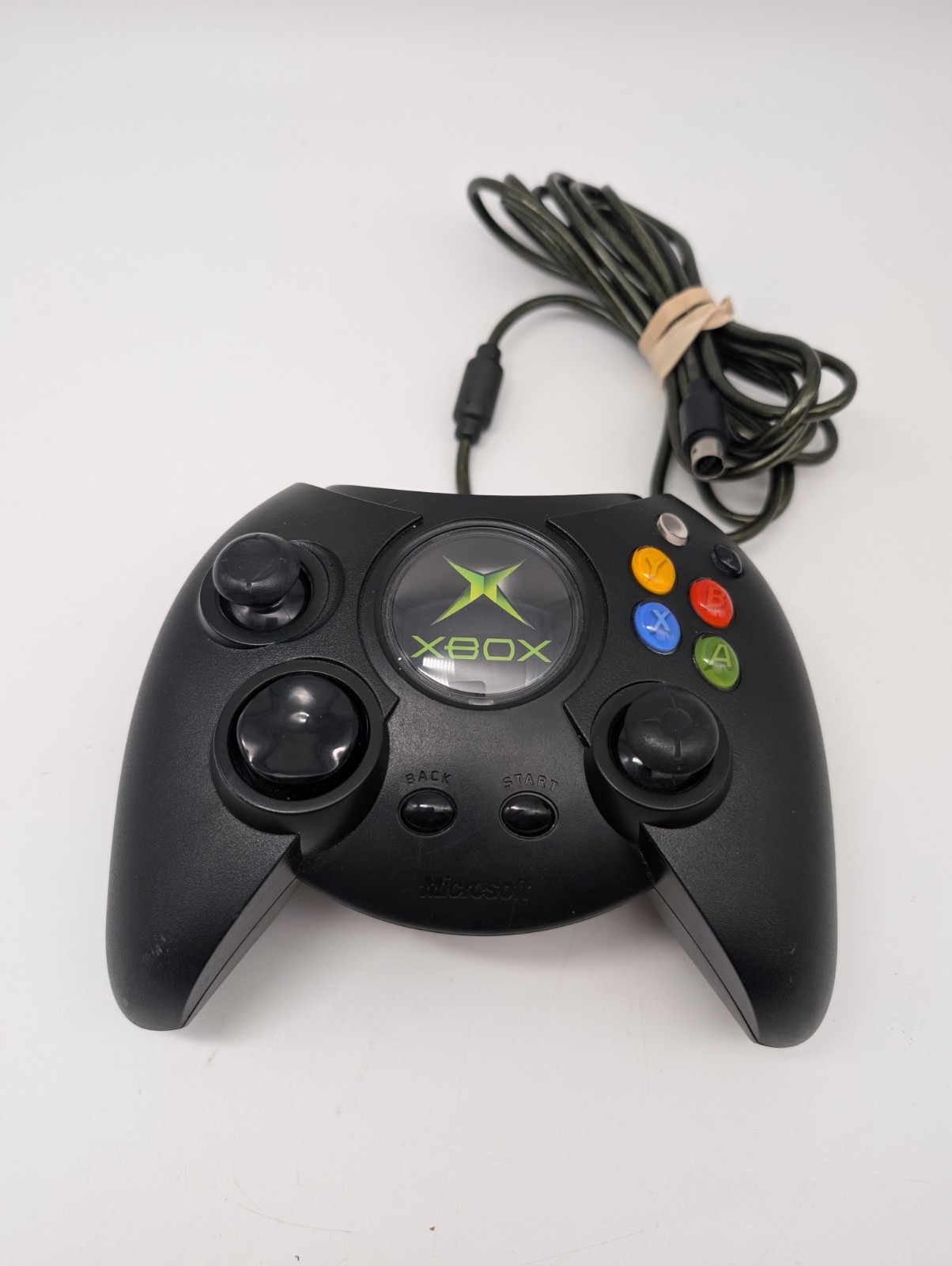 Microsoft Original Xbox Duke Controller Black Wired Classic Vintage Tested Microsoft Original Xbox Duke Controller Black Wired Classic Vintage Tested