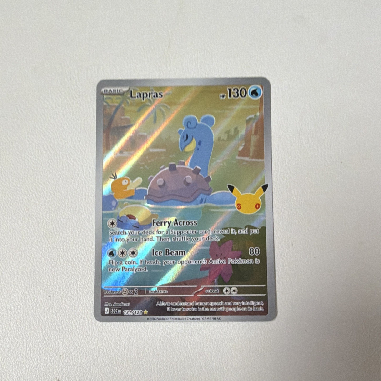 Lapras 131/128 Me: 30th Celebration Holo Lapras 131/128 Me: 30th Celebration Holo