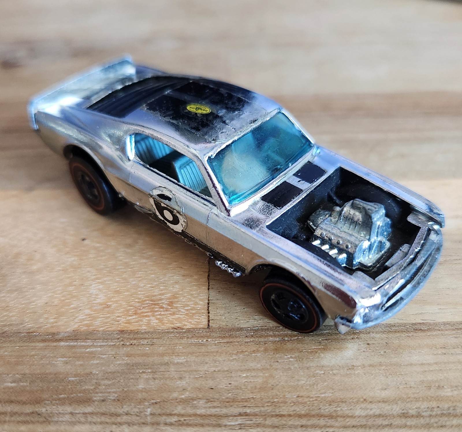Vintage 1969 Hotwheels Mustang Boss Hoss Club Car Chrome Vintage 1969 Hotwheels Mustang Boss Hoss Club Car Chrome