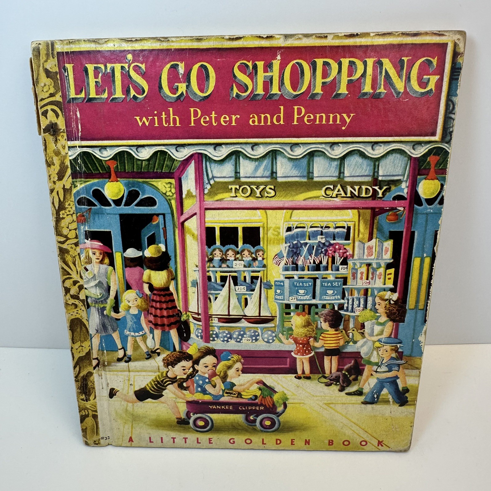 Vintage 1948 Little Golden Book Let’s Go Shopping Peter Penny #33 Hardcover