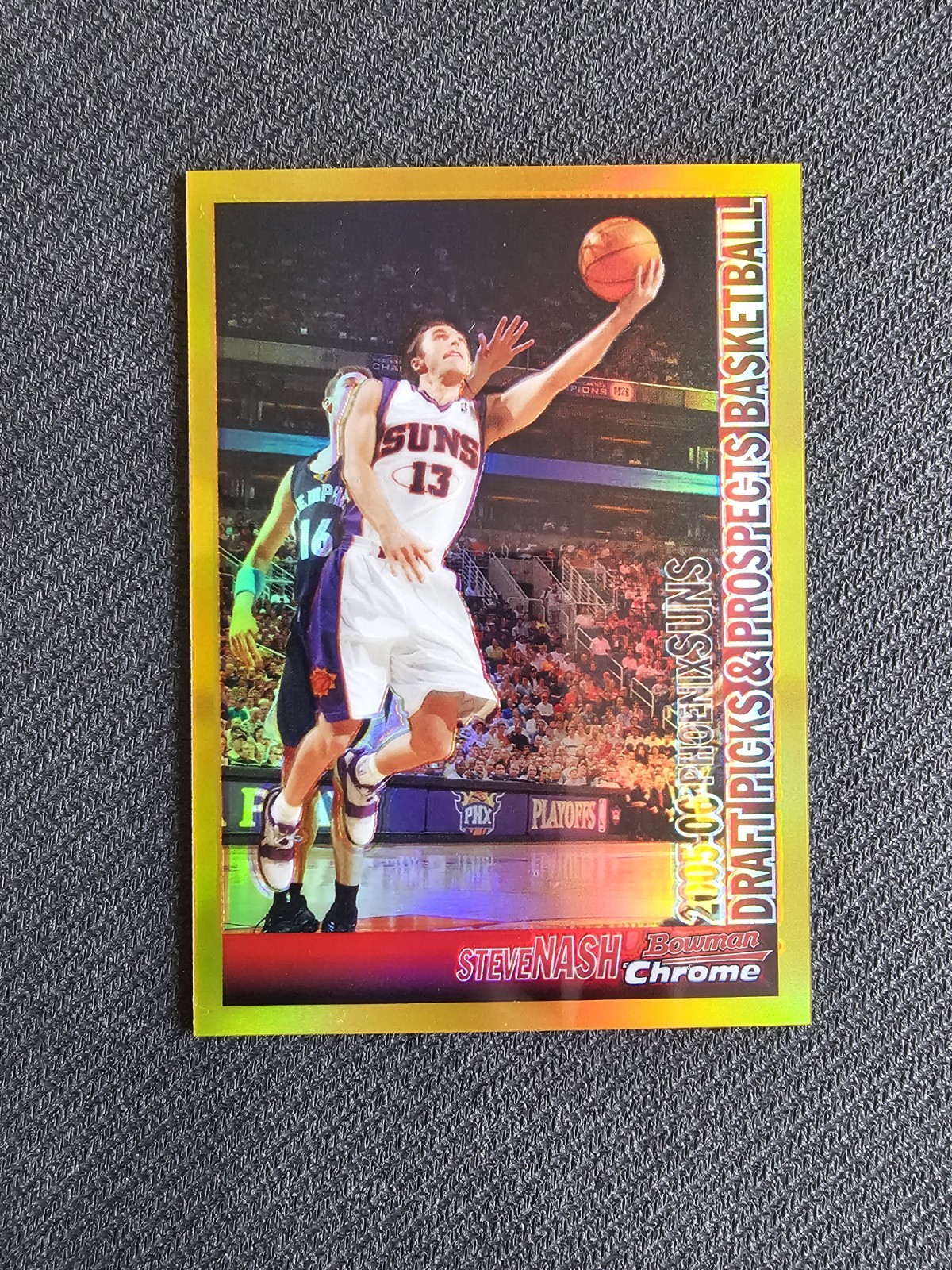2005-06 Bowman Draft Picks & Prospects Steve Nash #1 Chrome Gold Refractor /50