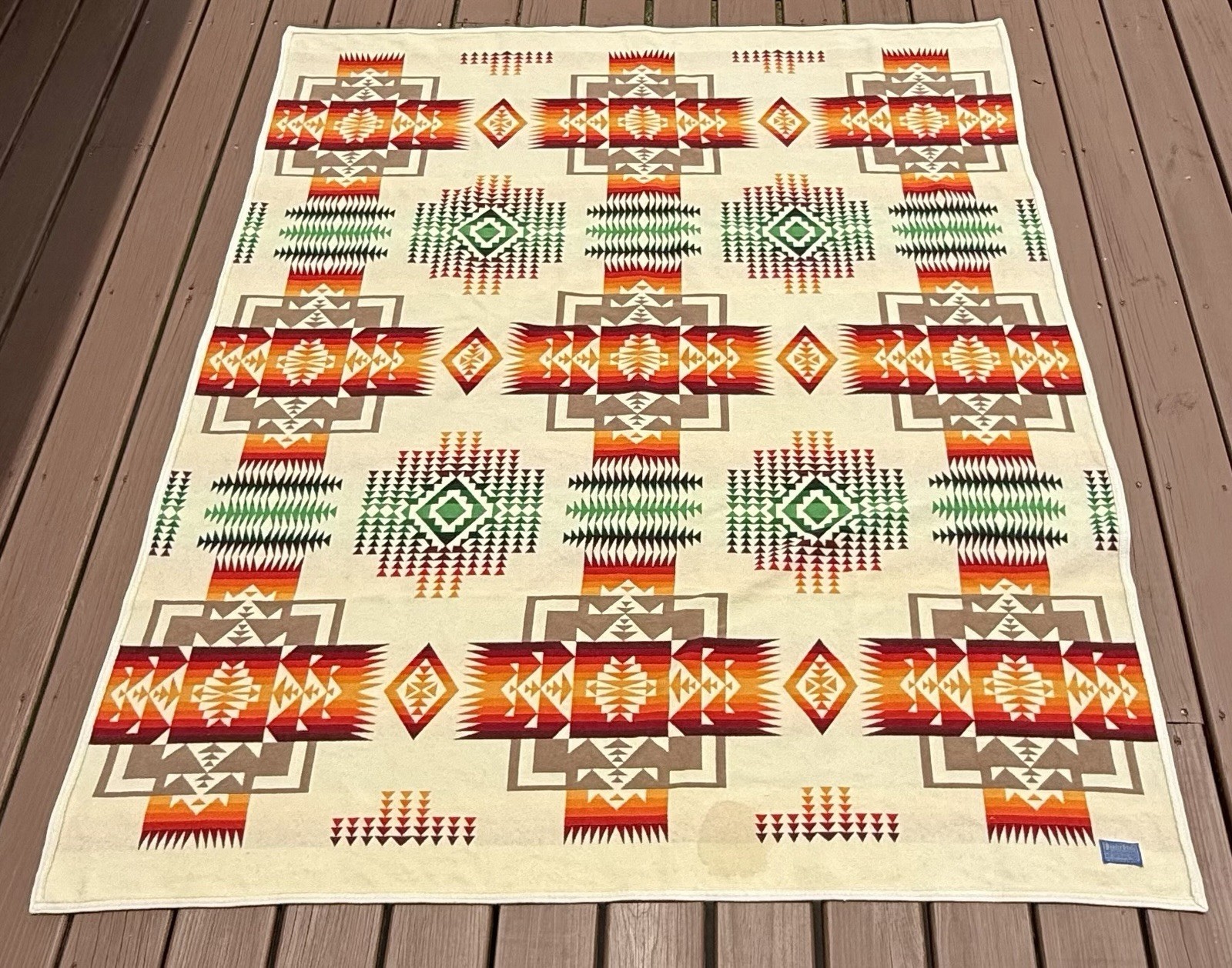 Pendleton Beaver State Wool Blanket Chief Joseph Aztec Southwestern 63 x 72