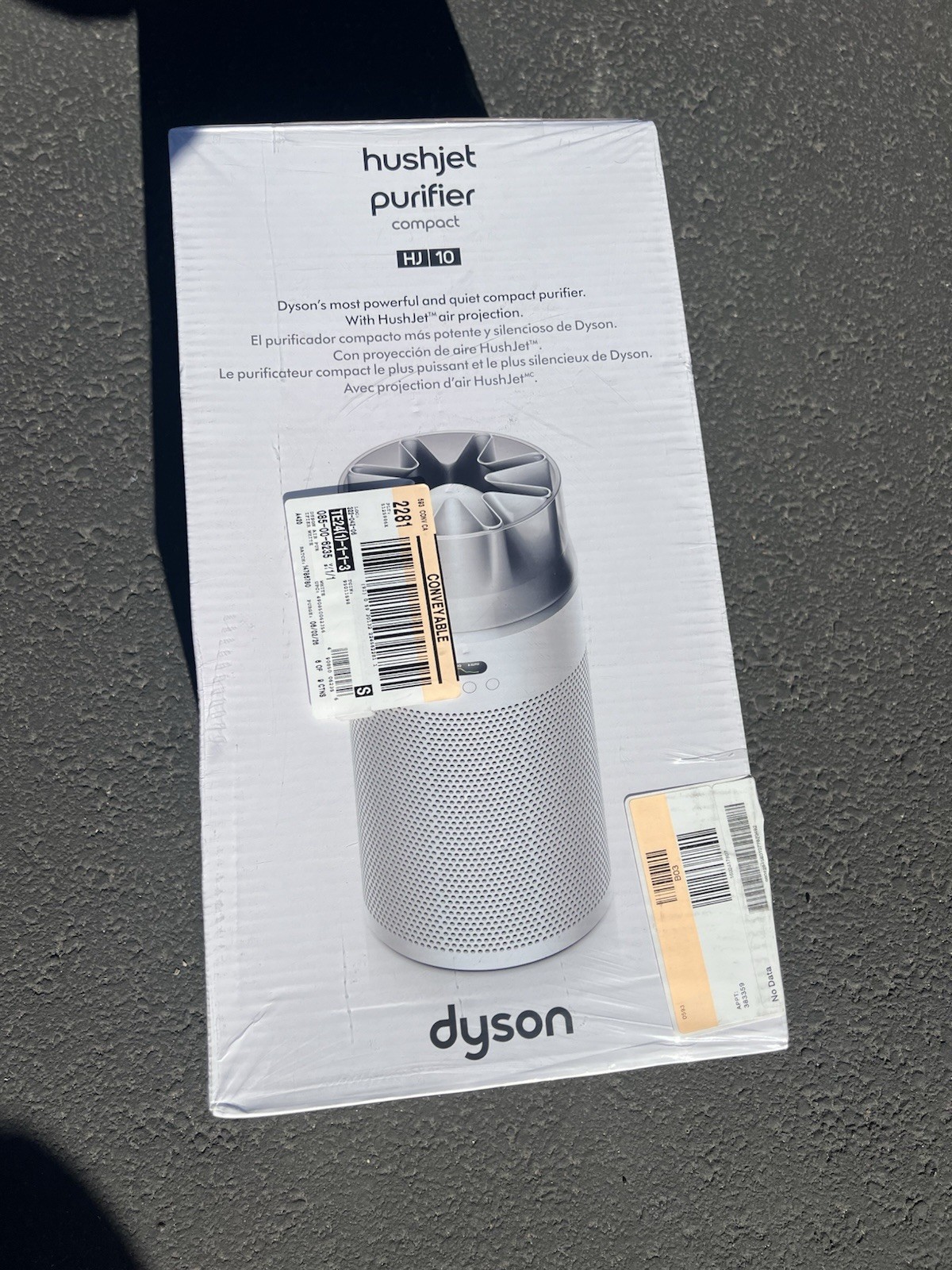 Dyson Hushjet Compact Air Purifier Whisper-Quiet White/Silver HJ10, NEW Sealed