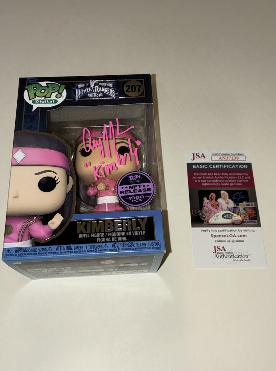 Amy Jo Johnson Autographed Funko Pop 207 Kimberly Power Rangers JSA Signed Pink Amy Jo Johnson Autographed Funko Pop 207 Kimberly Power Rangers JSA Signed Pink