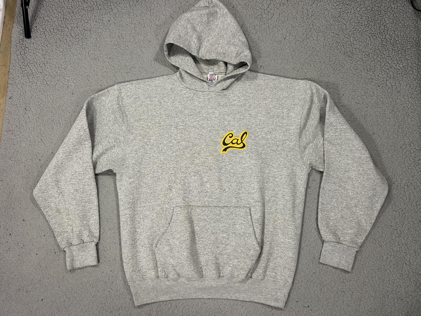 Vintage Cal Golden Bears Hoodie Sweatshirt Mens XL Gray NCAA College Soffe USA