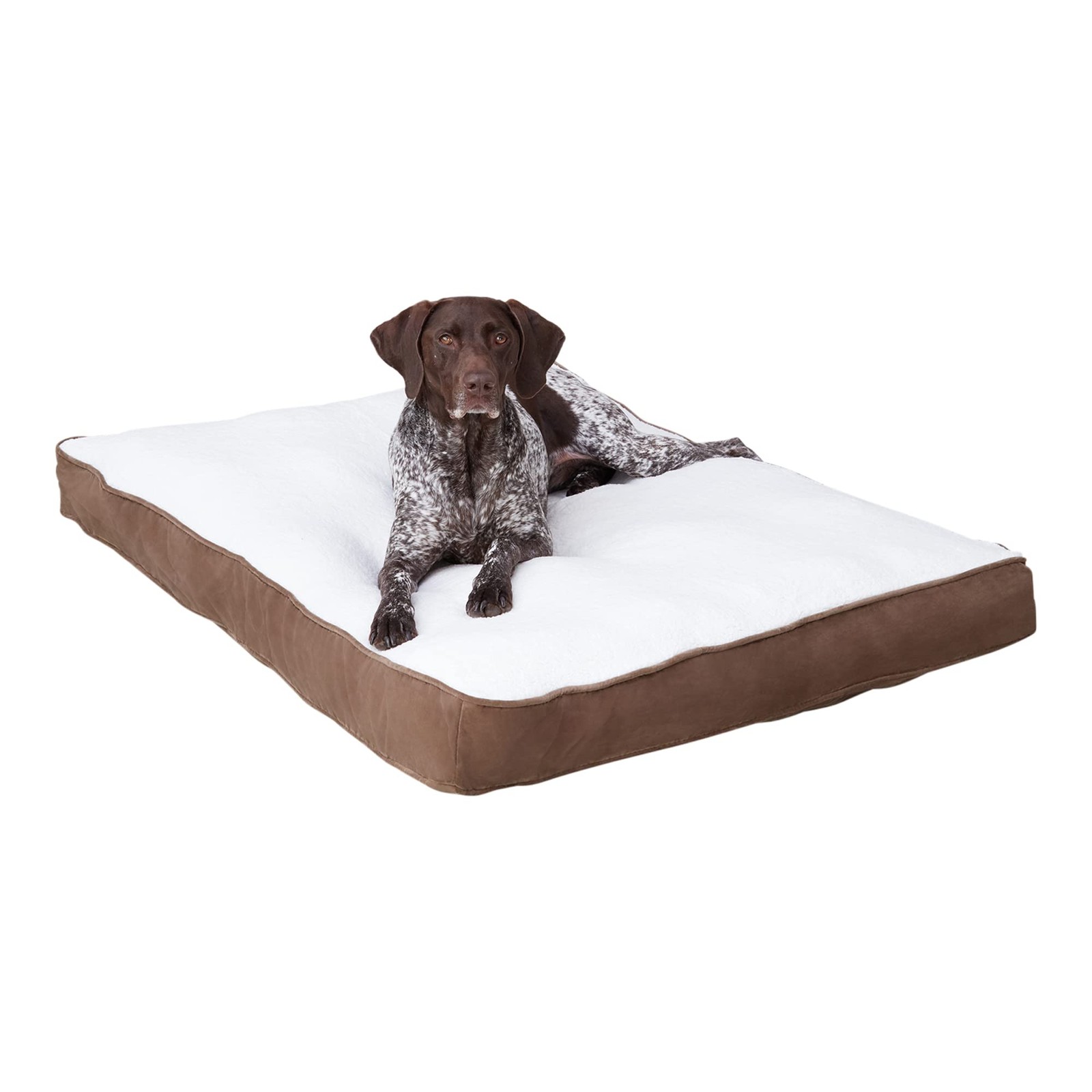 Happy Hounds Daisy Deluxe Sherpa Dog Bed Large 48x36 in. Mocha