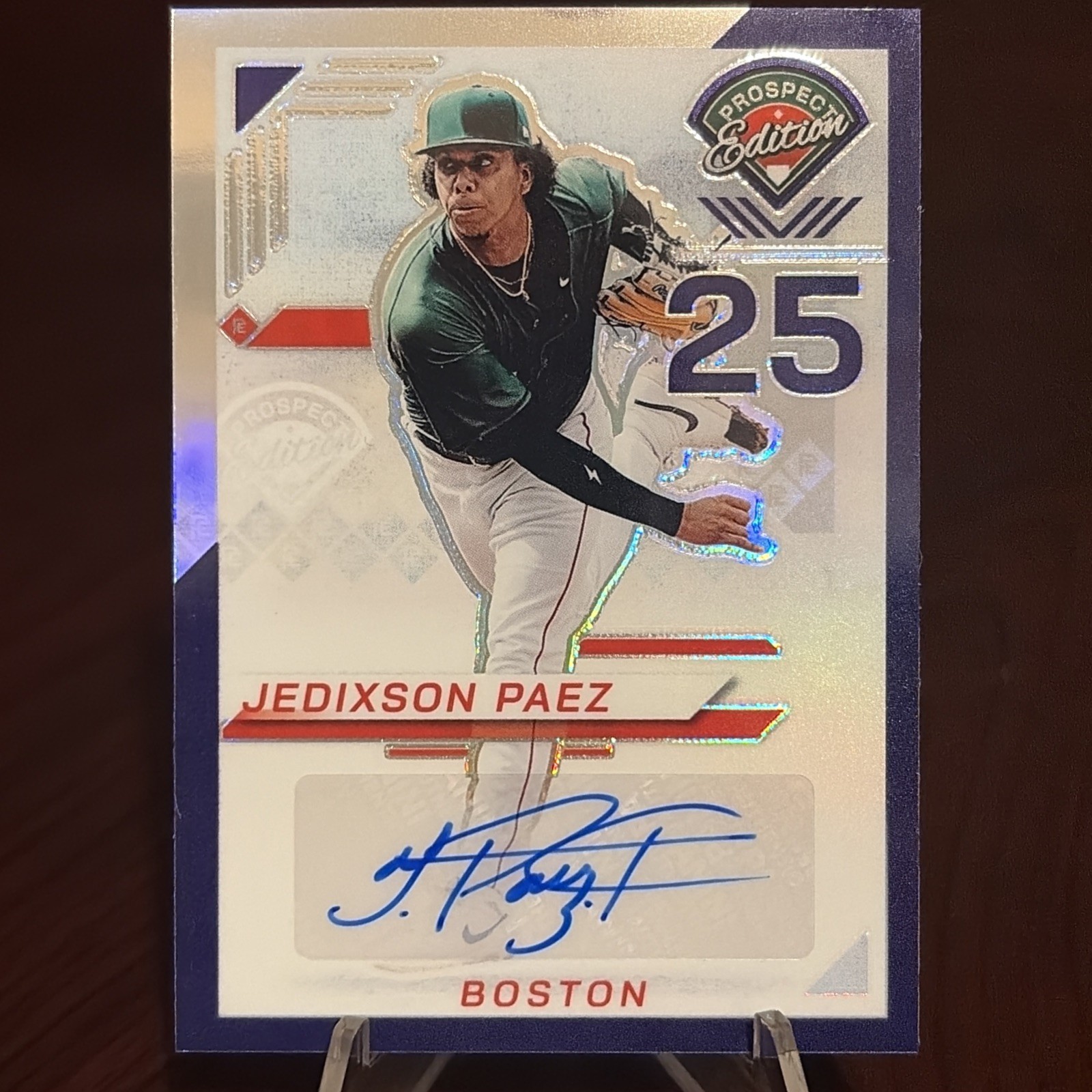 2025 Panini Prospects Edition JEDIXSON PAEZ Purple PRIZM AUTO /125 RED SOX 2025 Panini Prospects Edition JEDIXSON PAEZ Purple PRIZM AUTO /125 RED SOX