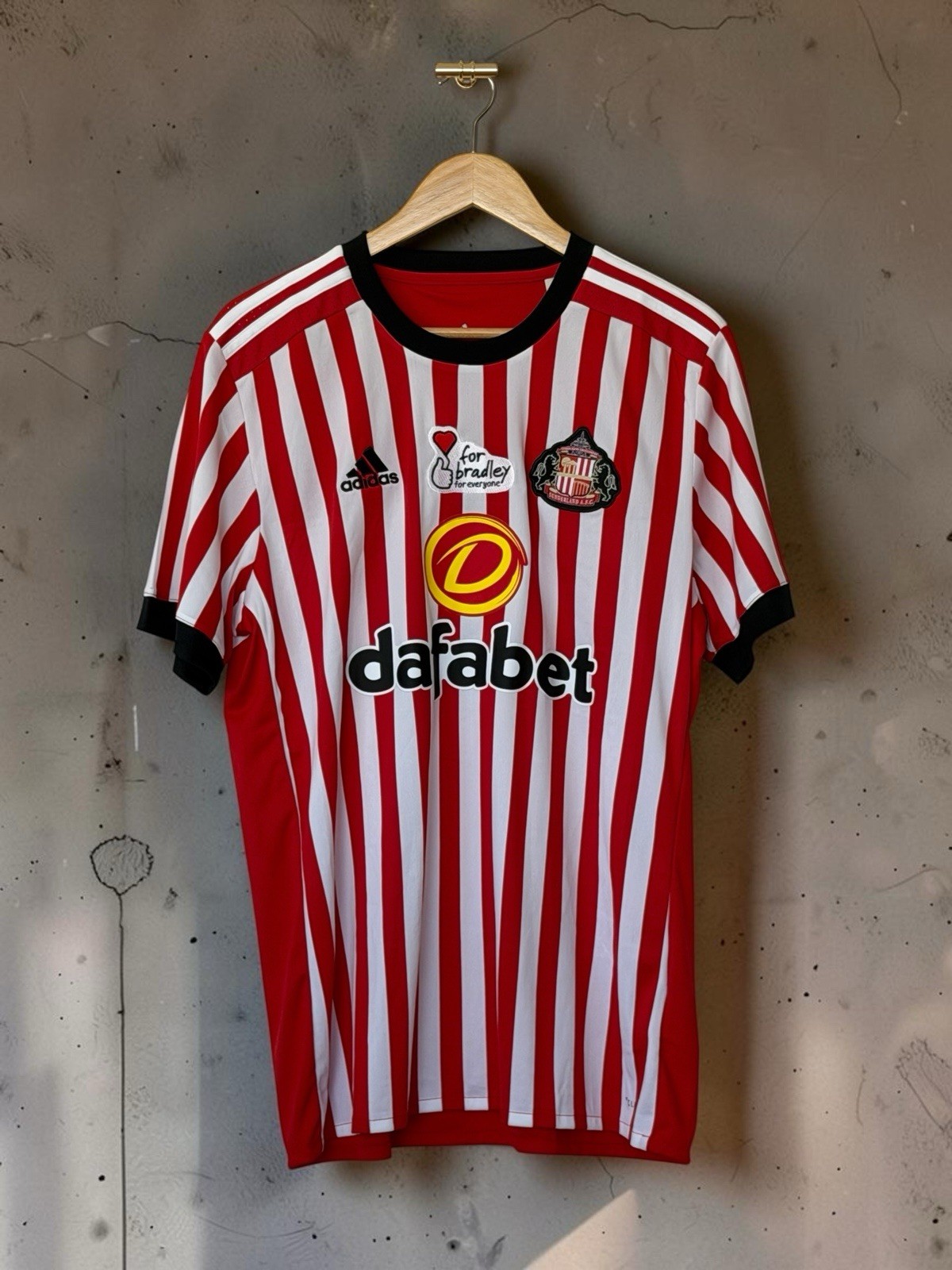 Authentic Adidas Sunderland 2017/18 Home Jersey, Size L