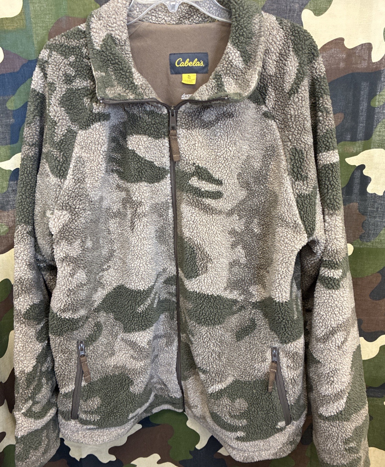 Cabelas Outfitter Series camo WOOLTIMATE Jacket Zip Coat 4MOST Windshear Men XL