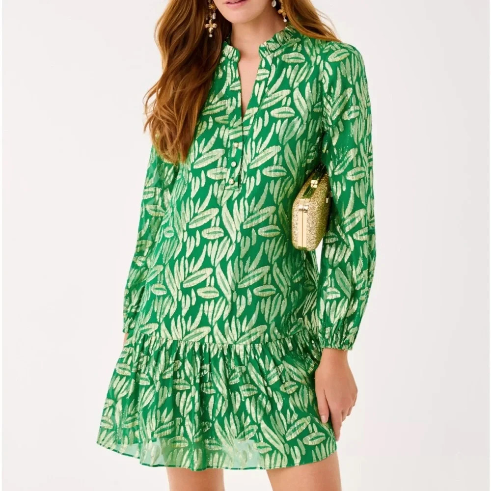 NWT Lilly Pulitzer Silk Evaline Popover Dress