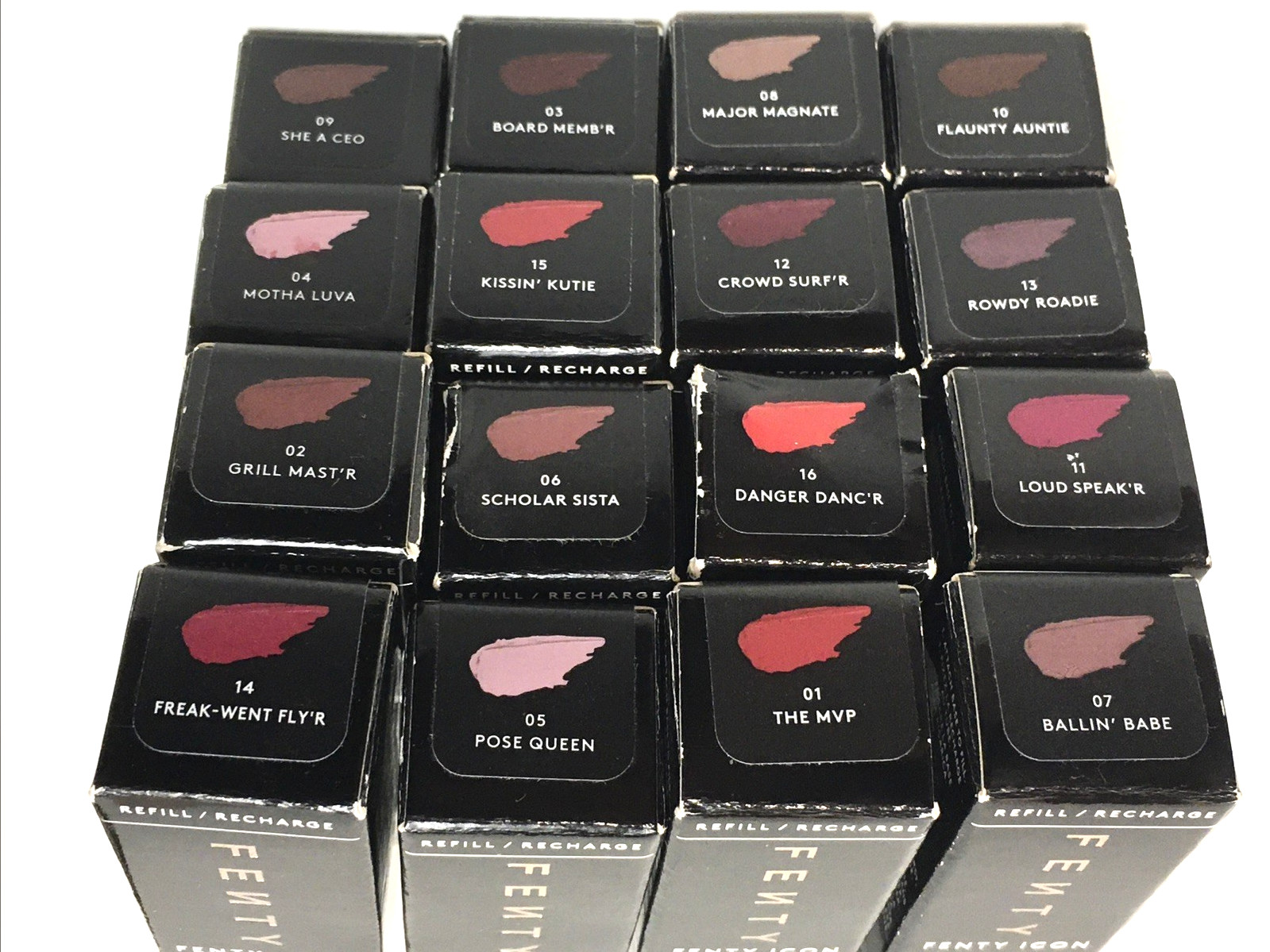FENTY ICON The Fill Semi Matte Refillable~Lipstick Assorted colors 0.134 oz NIB FENTY ICON The Fill Semi Matte Refillable~Lipstick Assorted colors 0.134 oz NIB