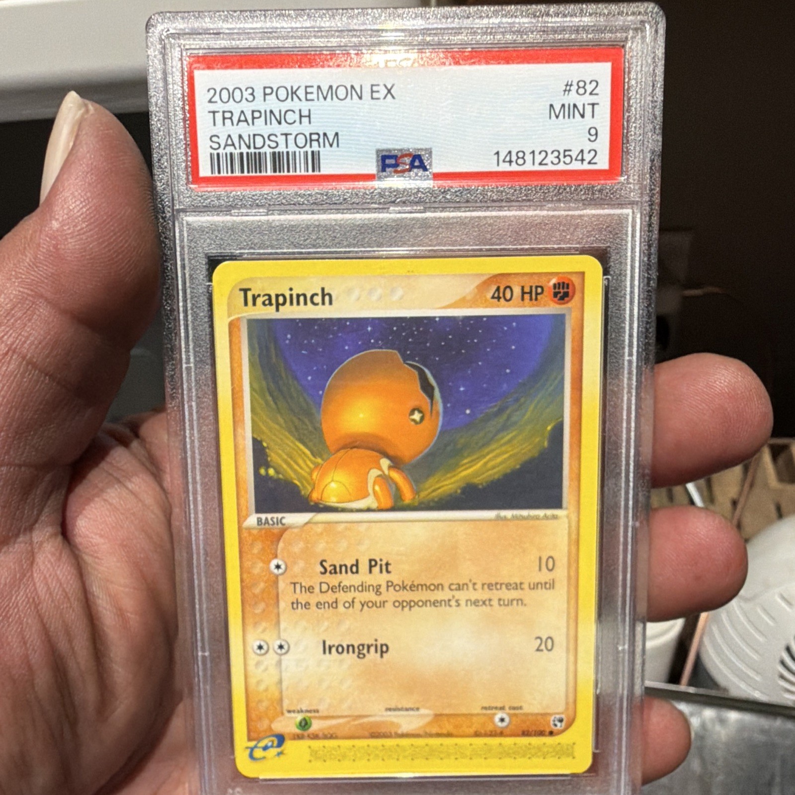 The Pokemon Company Pokemon TCG Trapinch 82/100 EX Sandstorm PSA 9 2003 40HP