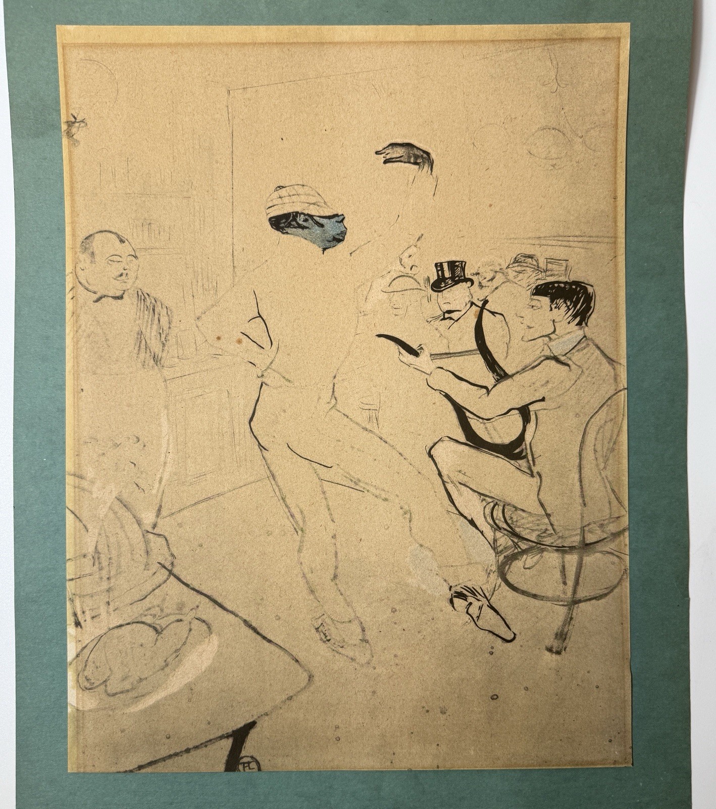 Original Toulouse-Lautrec Life-Era Litho Moulin Rouge Cabaret Art Nouveau 19C