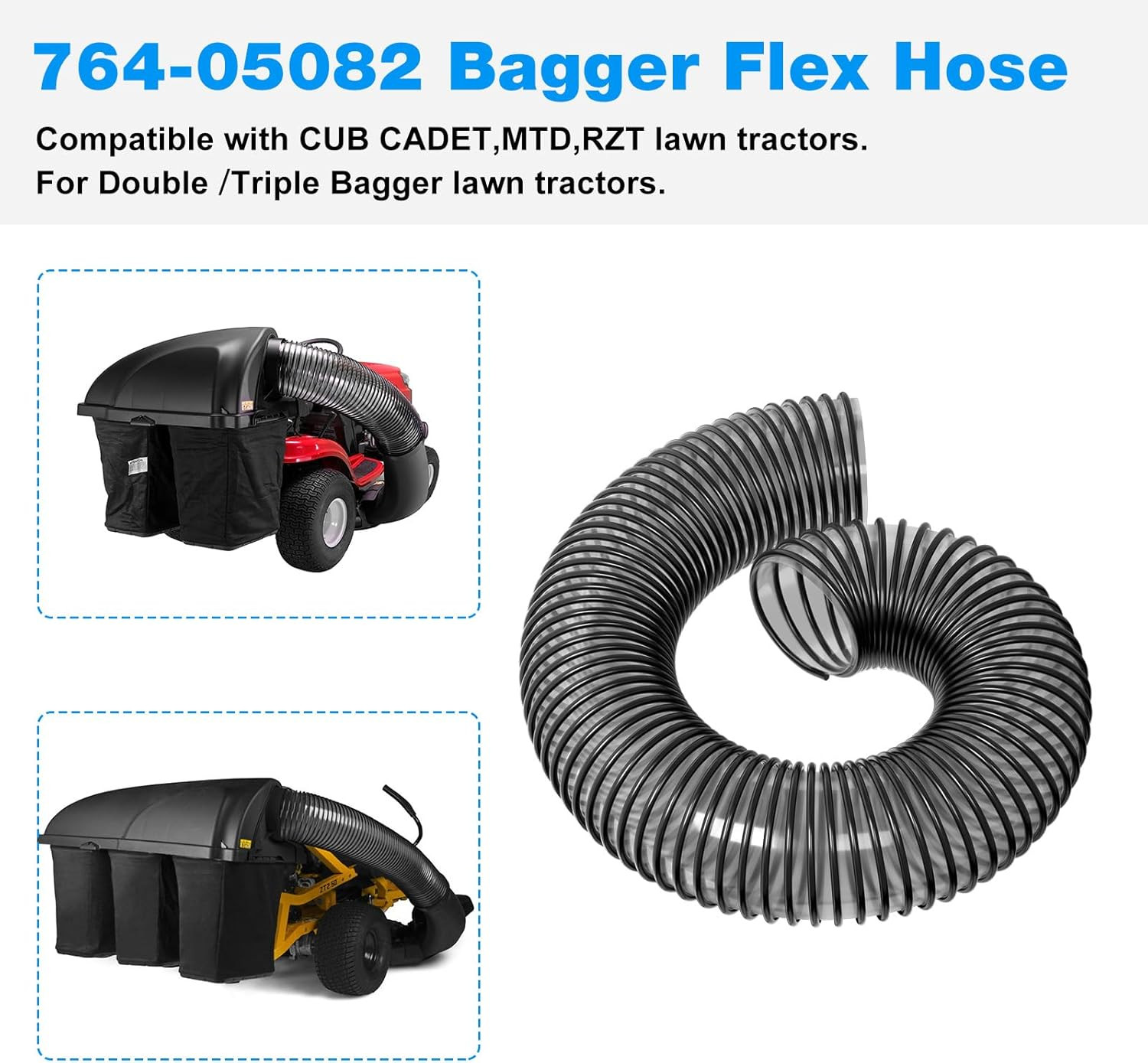 UNIVARSAL IMPROVED Bagger Flex Hose FOR CUB CADET 764-05082 CRAFTSMAN,MTD New
